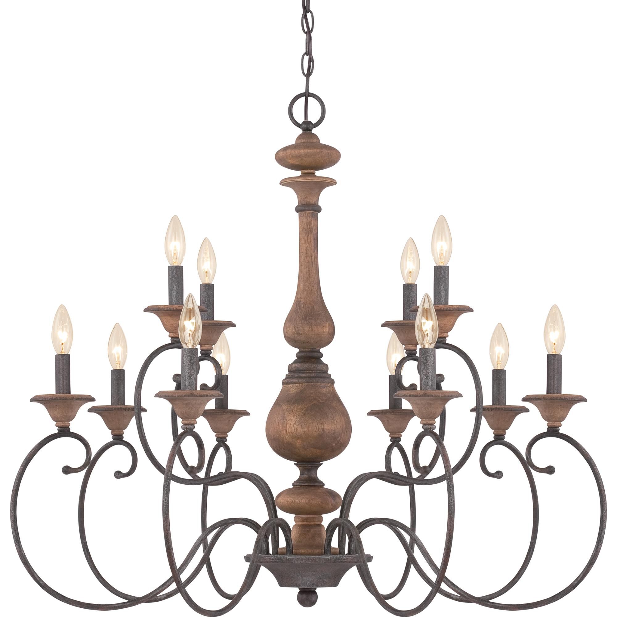 Shown in Rustic Black finish and Tiffany glass