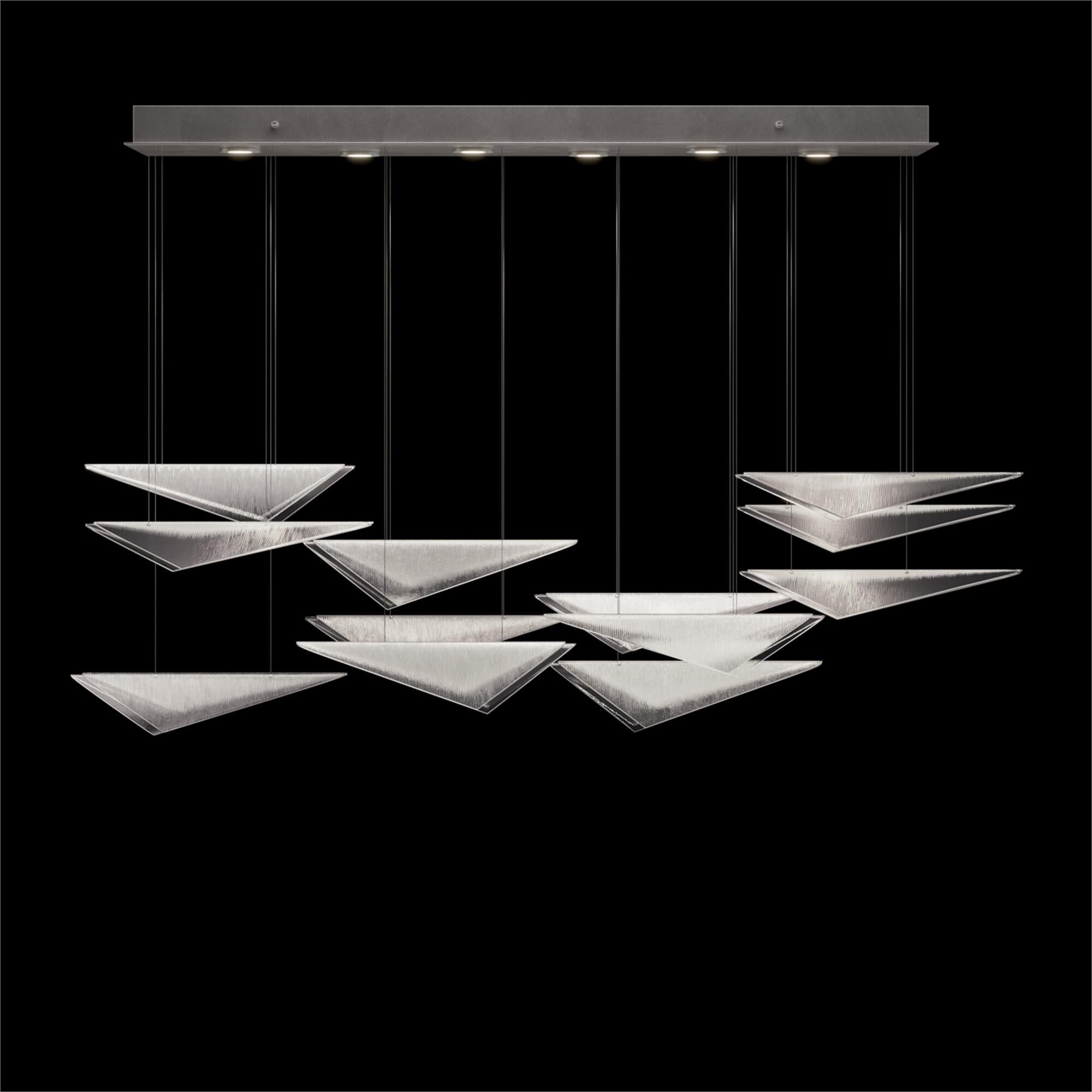 Shown in Silver finish and Clear Linear glass