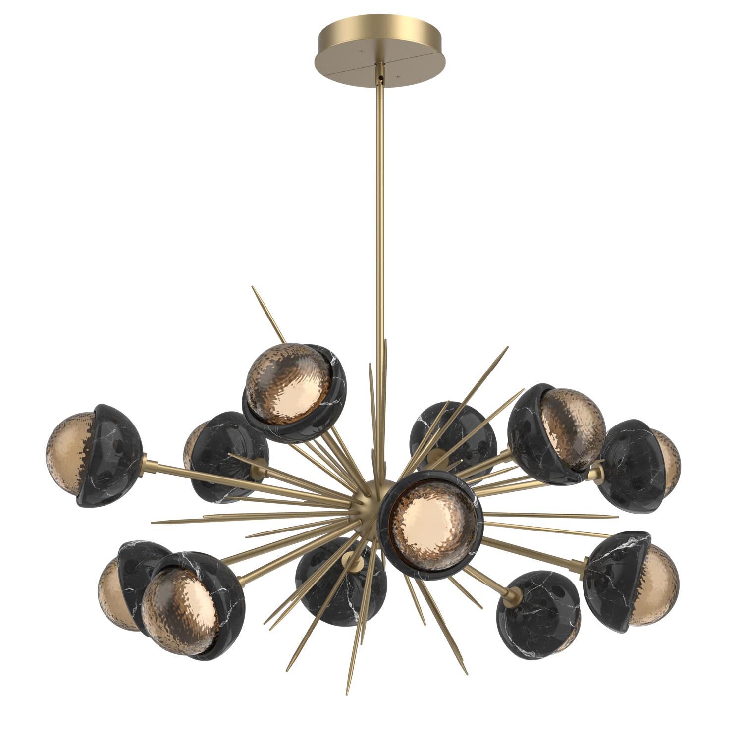 Shown in Novel Brass finish and Bronze glass and Black Marble accent