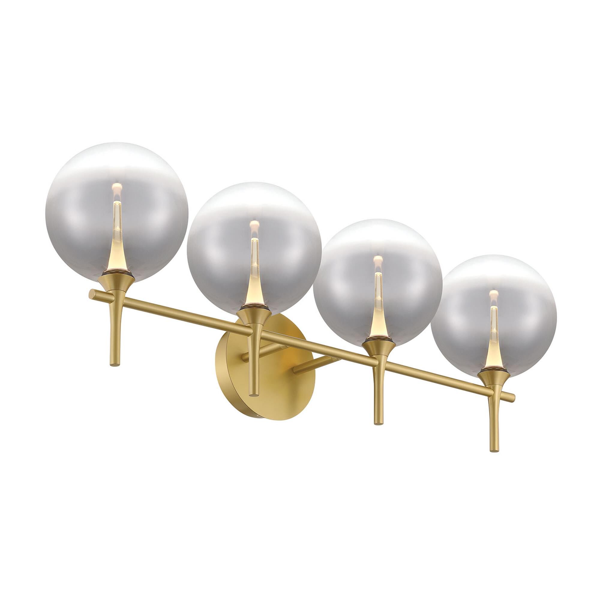 Shown in Gold finish and Smoked glass