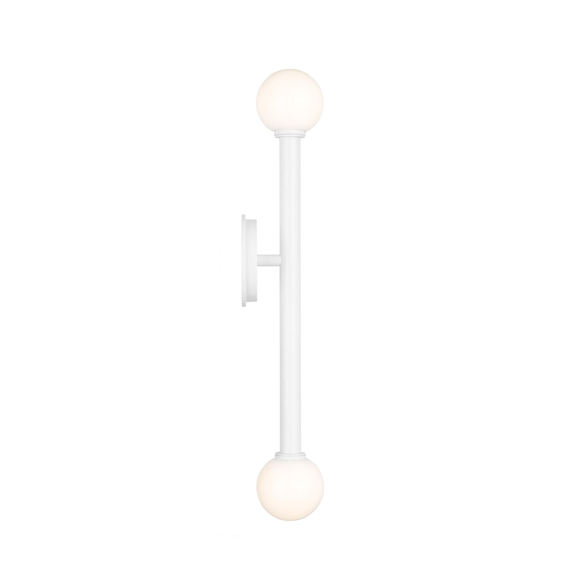 Shown in Matte White finish and Milk glass
