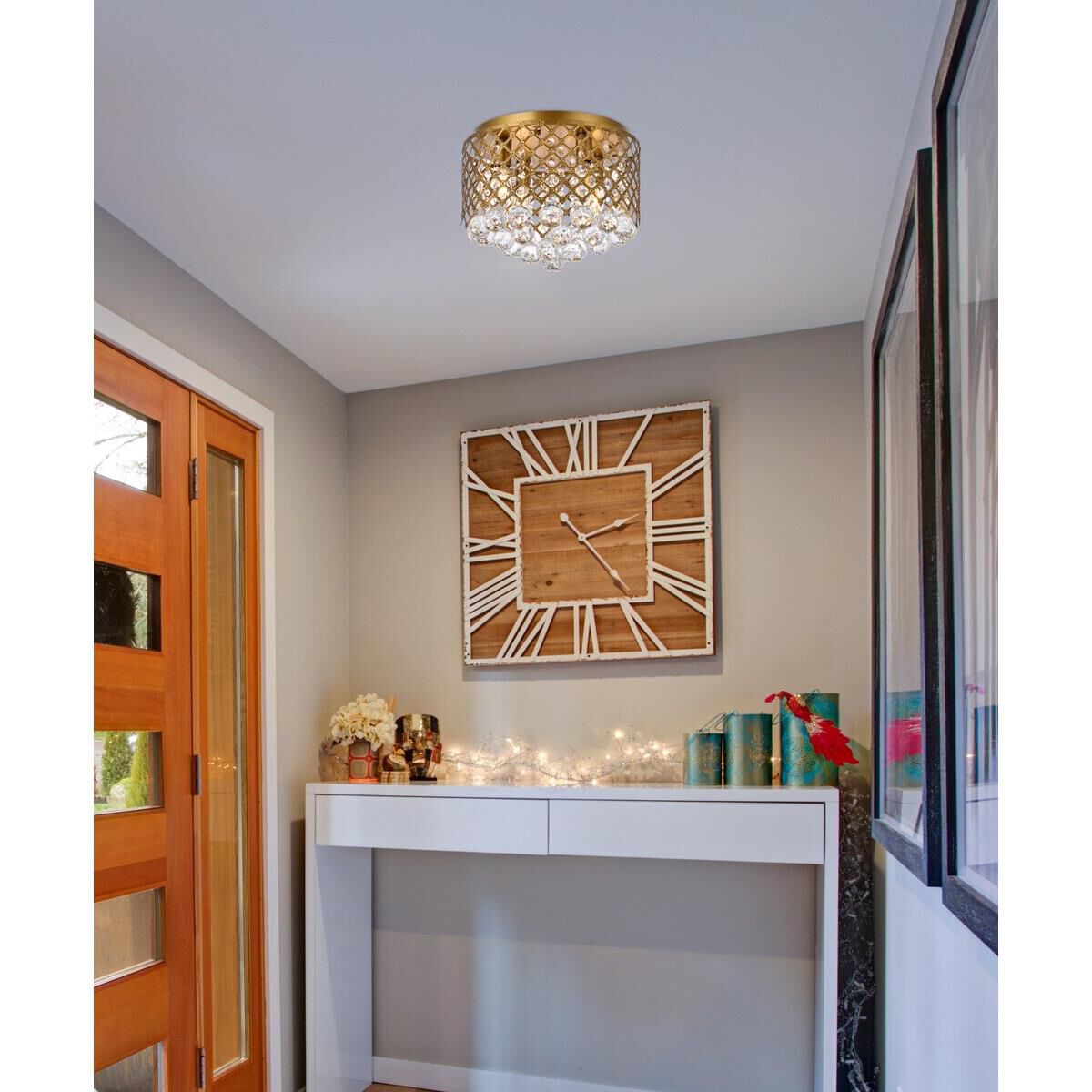 Tully 13 Inch 4 Light Flush Mount by Elegant Lighting