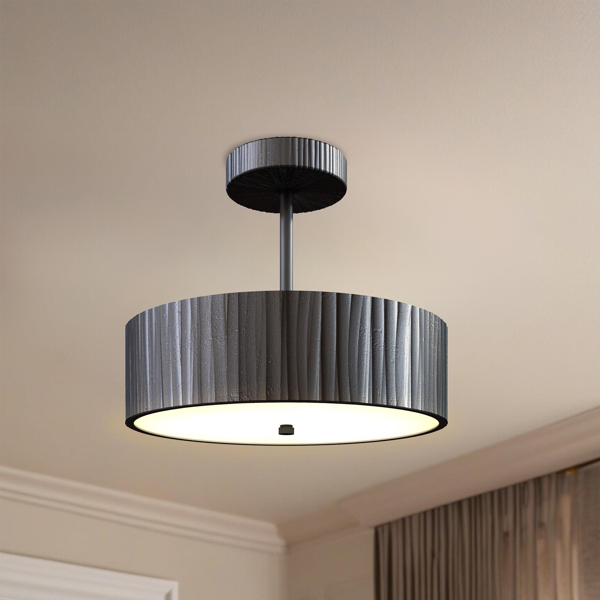 Alan Pepin Kensington 2 Light Semi Flush Mount by Alora Lighting