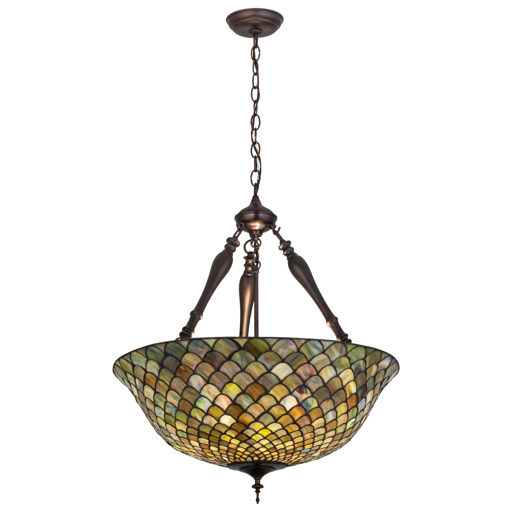 Tiffany Fishscale 24 Inch Large Pendant by Meyda Lighting