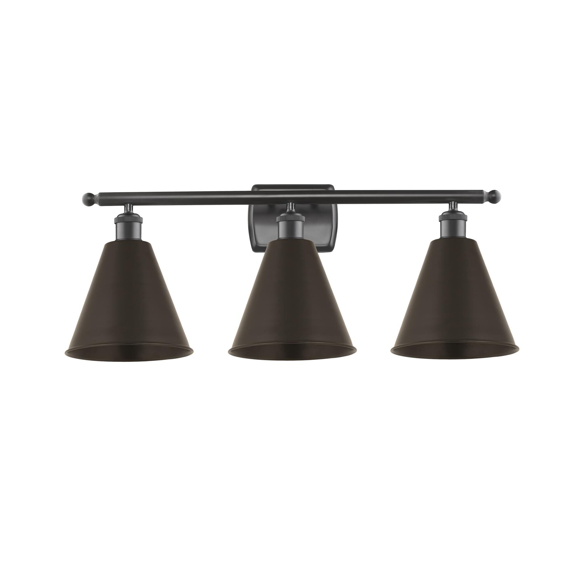 Bruno Marashlian Ballston Cone 28 Inch 3 Light Bath Vanity Light by Innovations Lighting