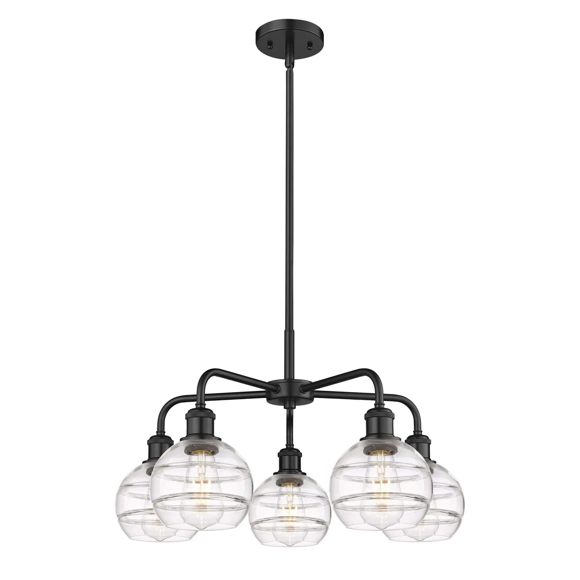 Shown in Matte Black finish and Clear glass