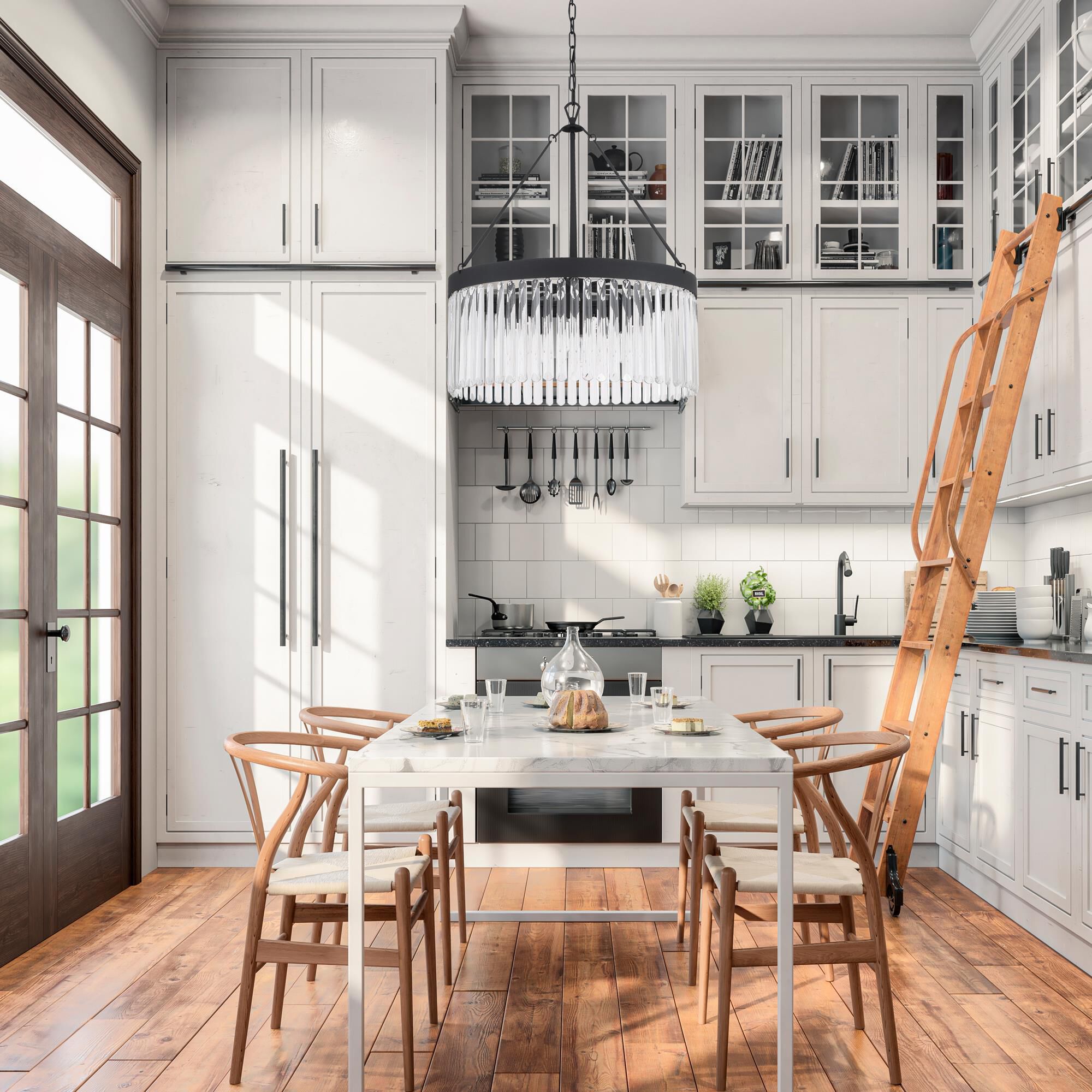 Emory 24 Inch 8 Light Chandelier by Crystorama