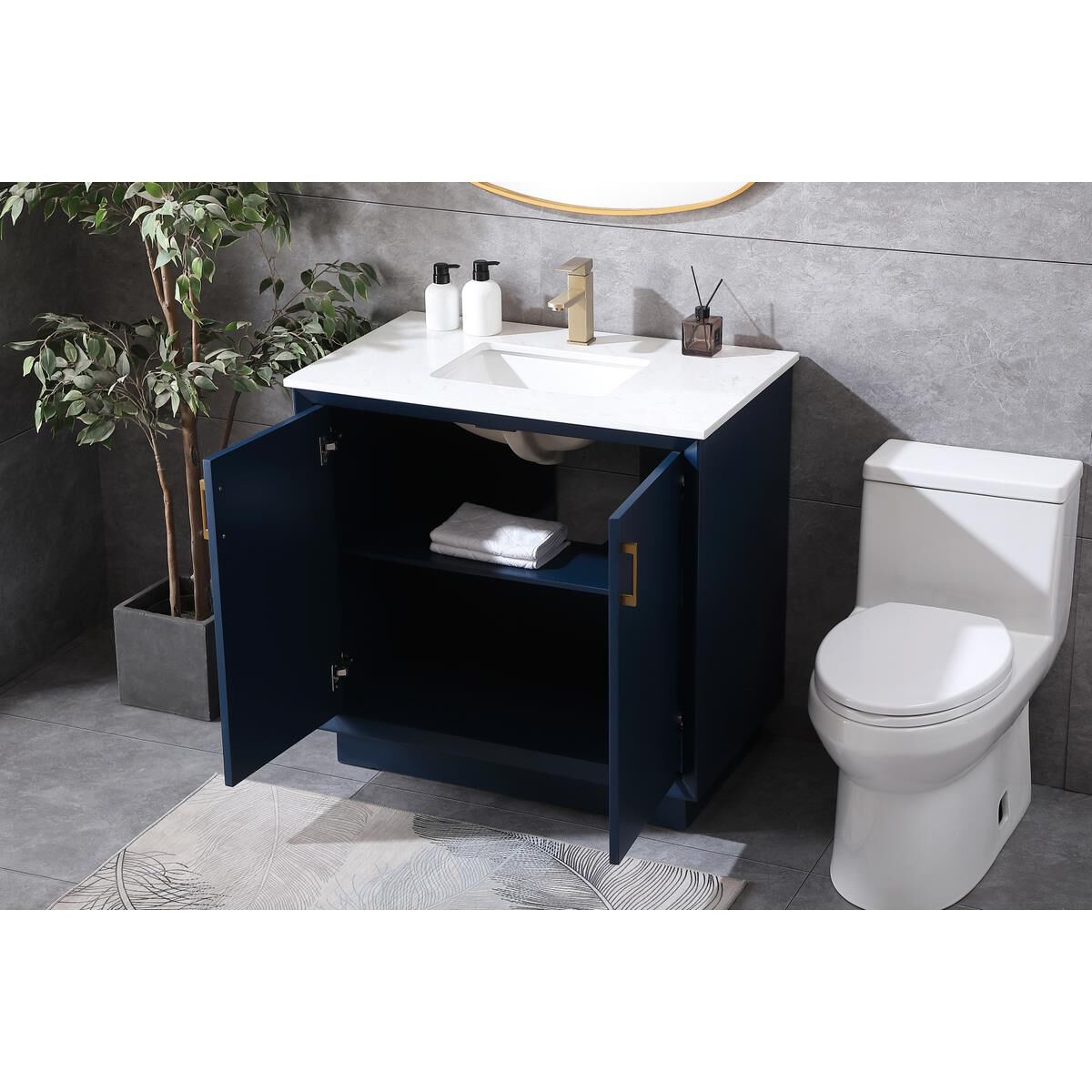 Shown in Blue finish