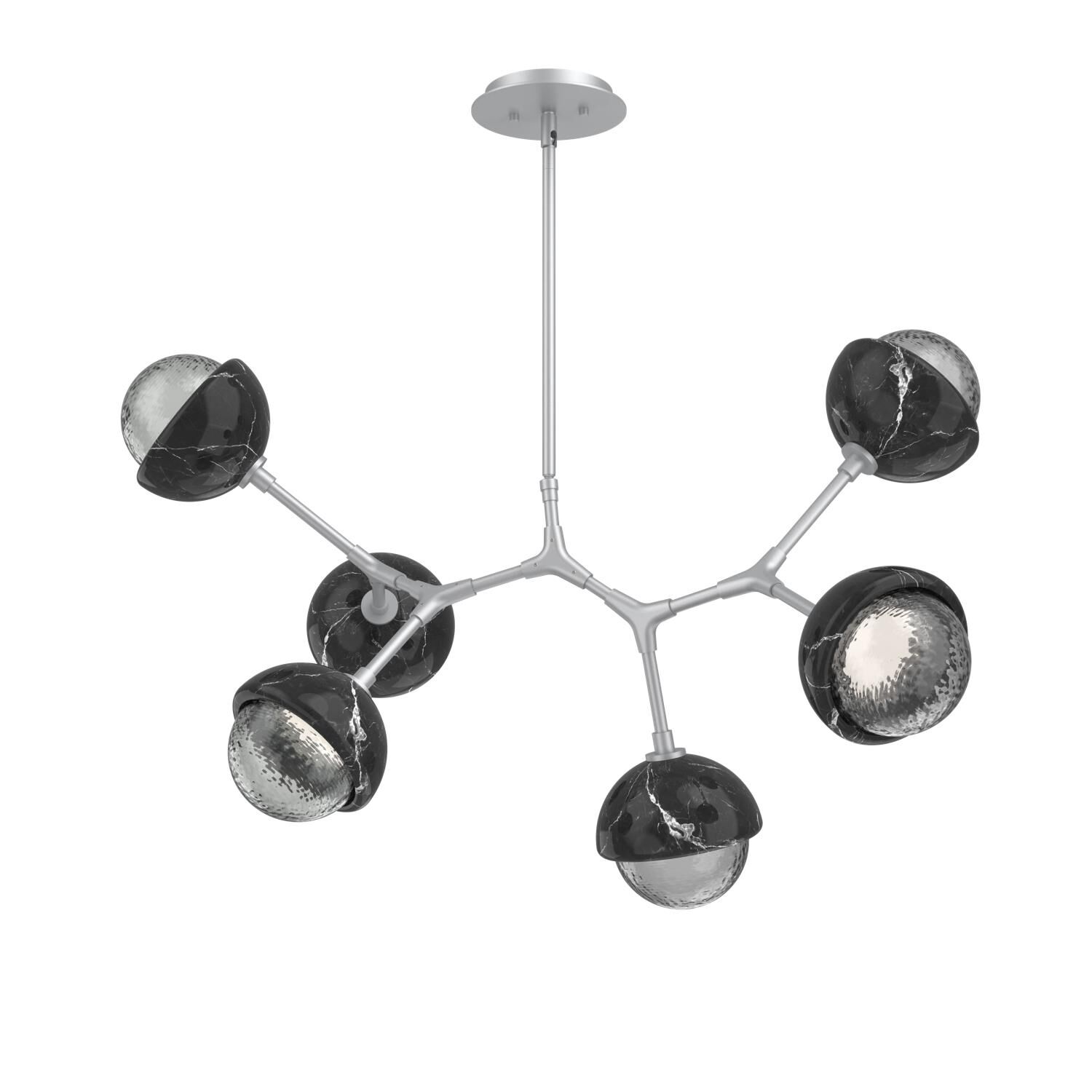Shown in Classic Silver finish and Smoke glass and Black Marble accent