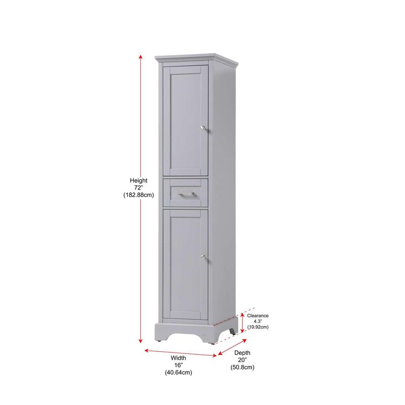 Americana 72 Inch Storage Cabinet by Elegant Decor