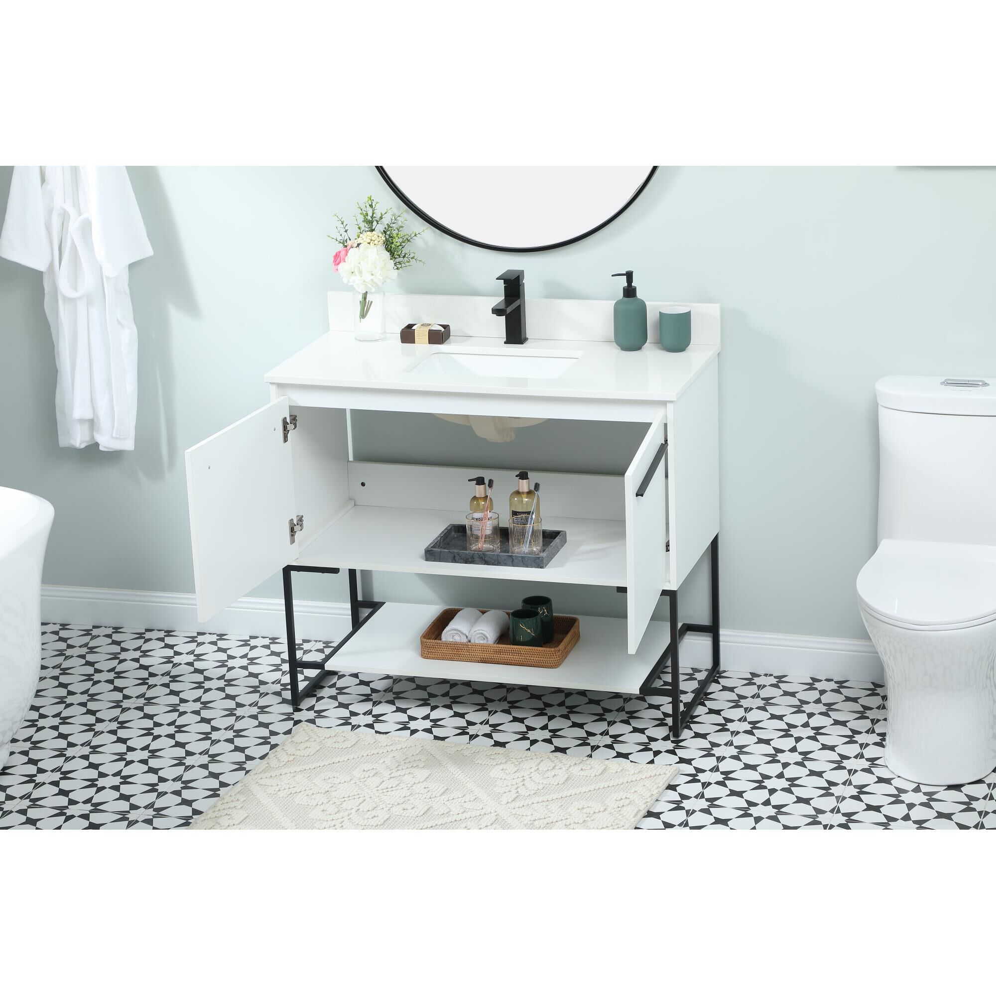 Shown in White finish