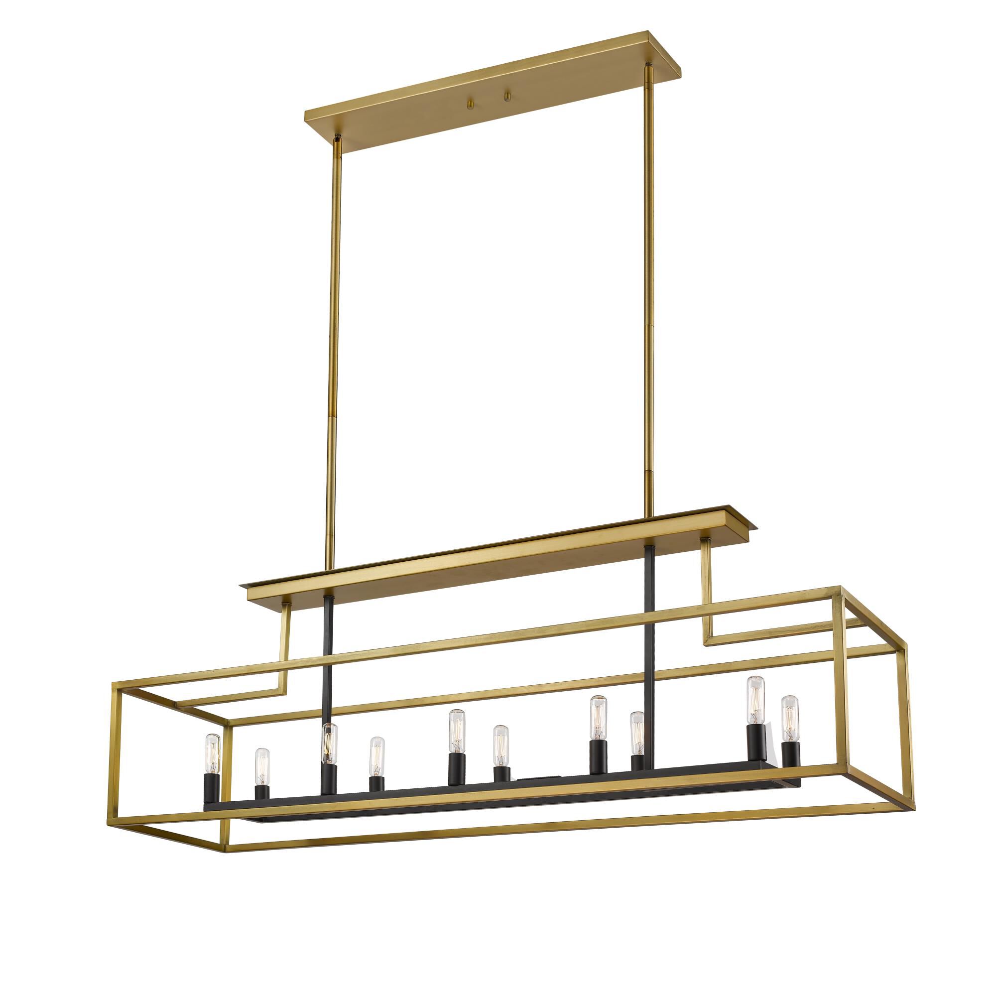 Quadra 50 Inch 10 Light Linear Suspension Light by Z-Lite