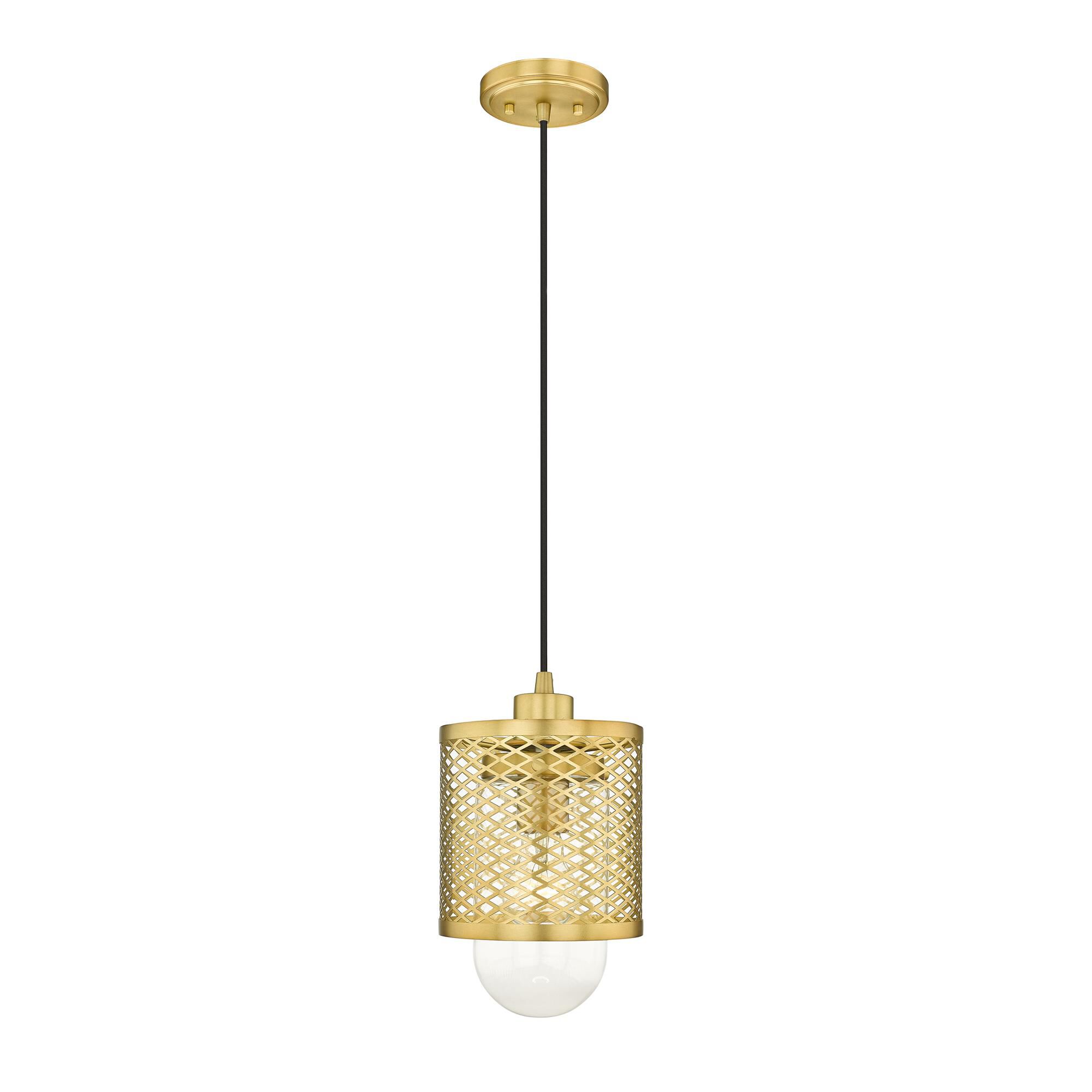 Shown in Rubbed Brass finish and Clear glass