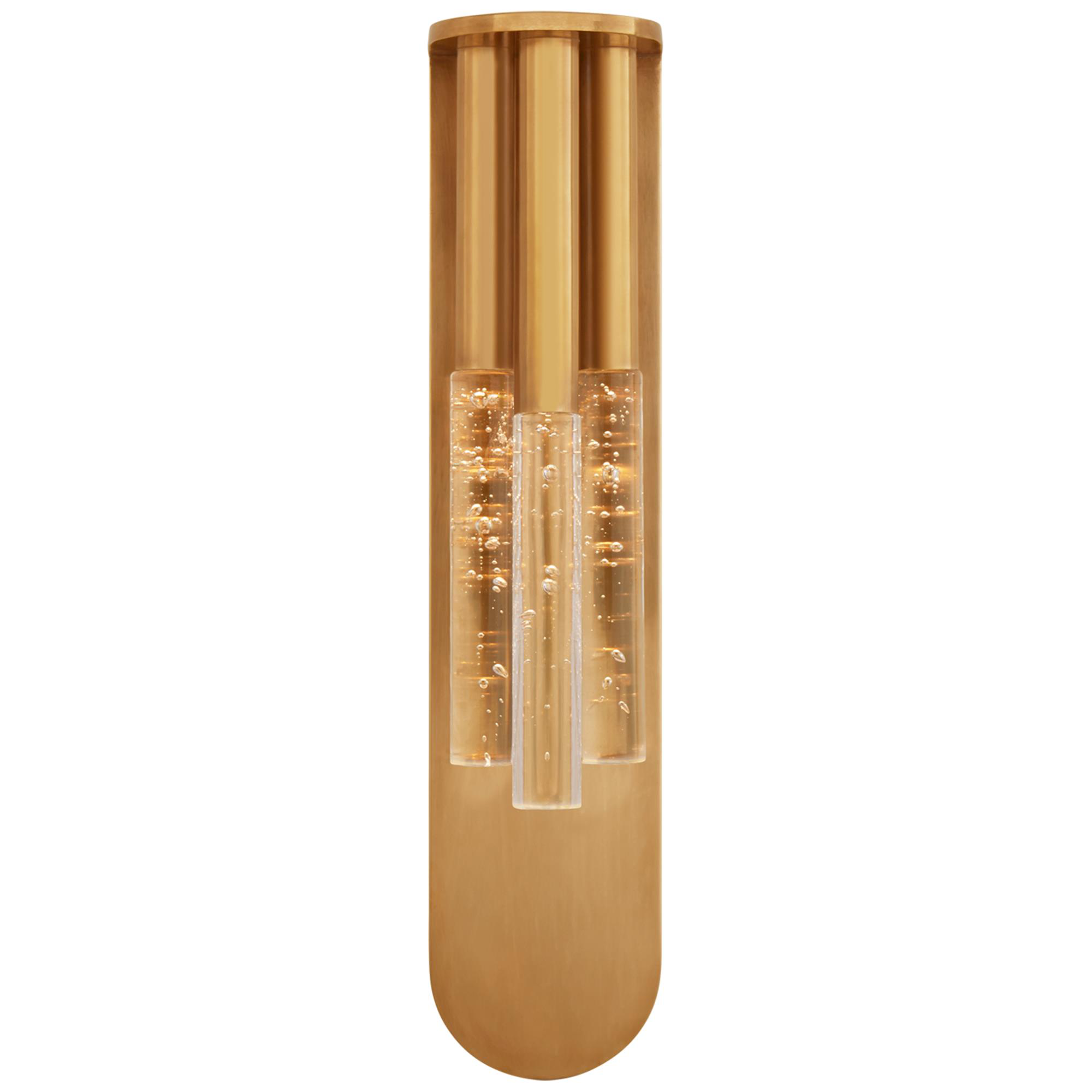 Shown in Antique-Burnished Brass finish and Seeded glass and Seeded Glass shade