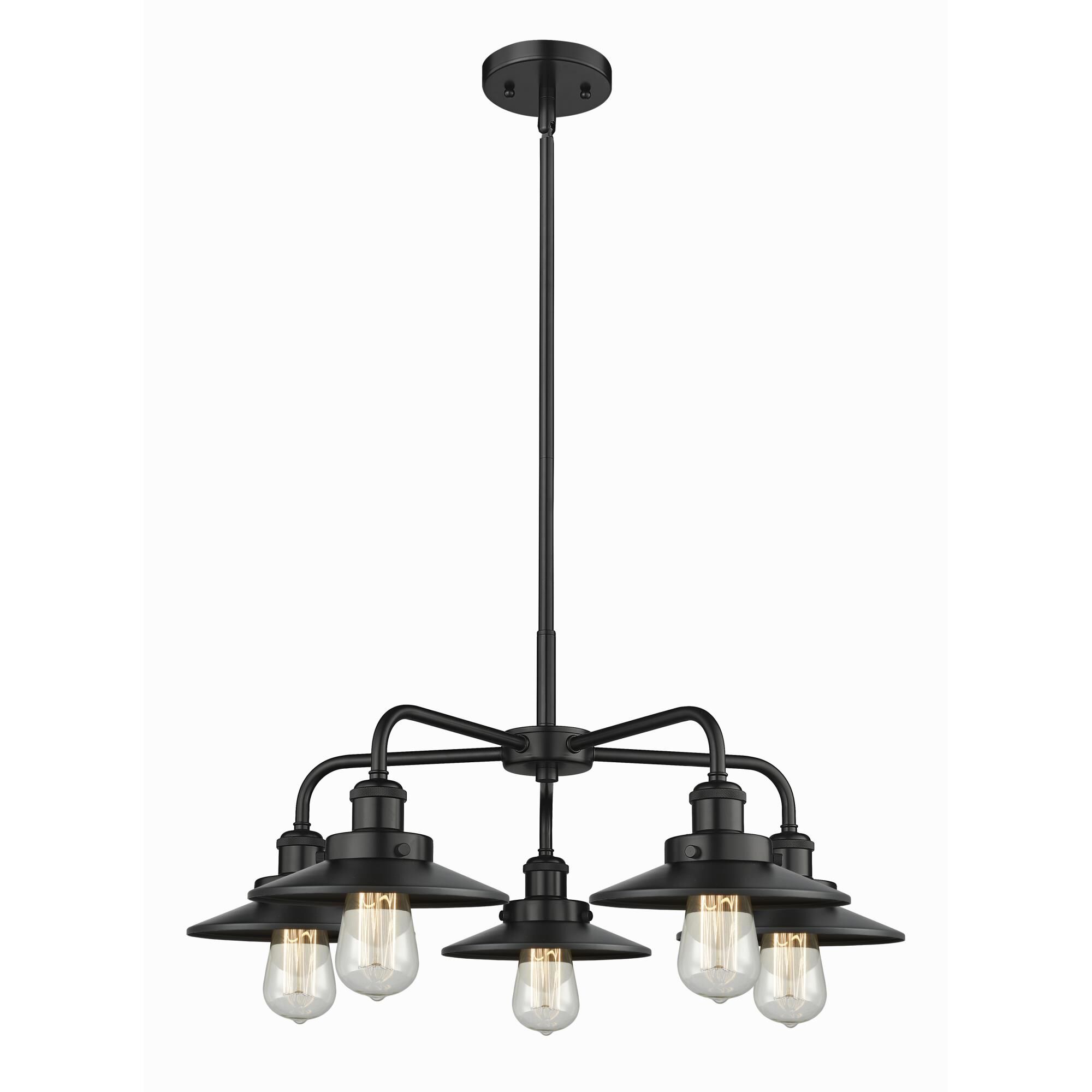 Shown in Matte Black finish and Matte Black shade