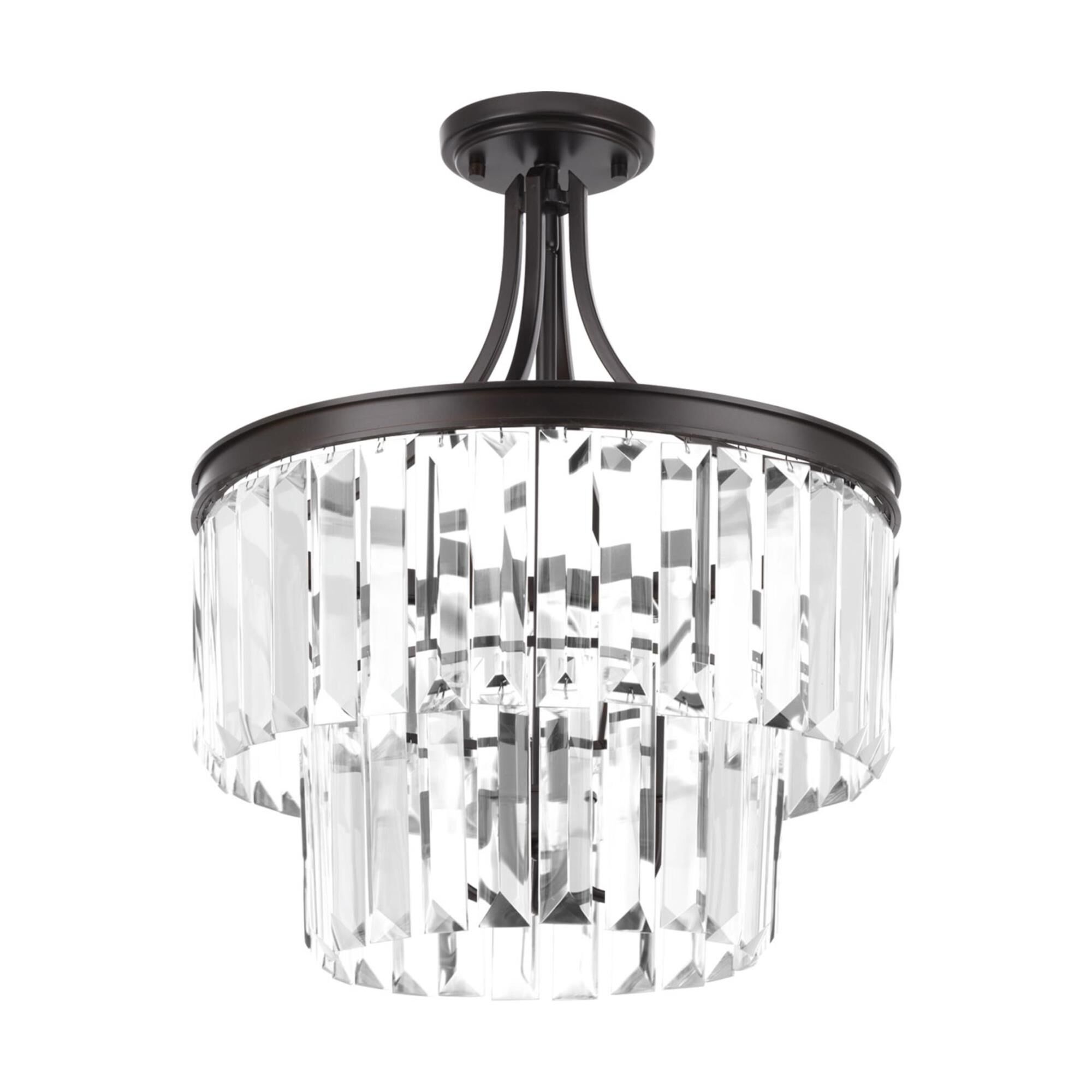 Glimmer 16 Inch 3 Light Semi Flush Mount by Progress Lighting