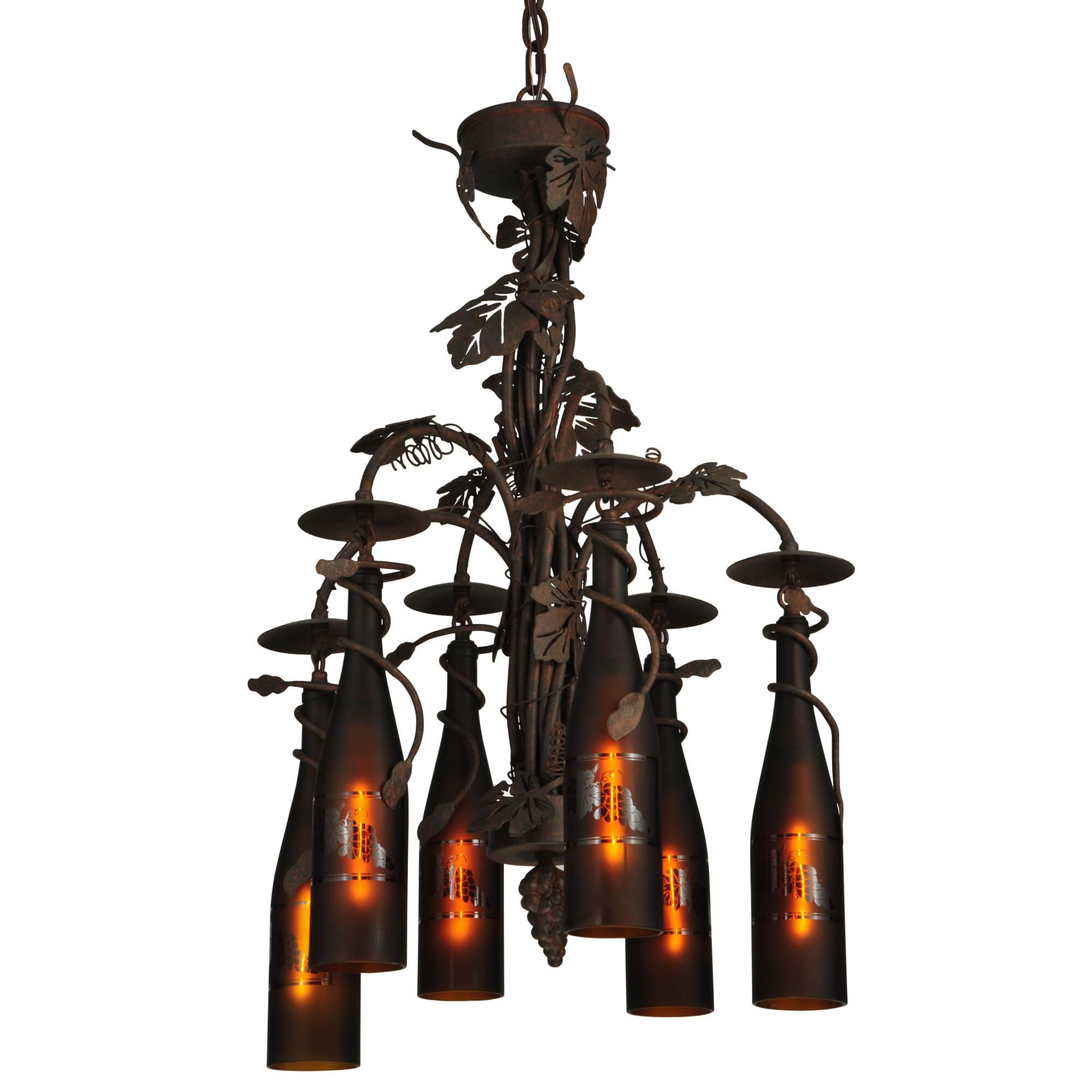 Tuscan Vineyard 20 Inch 6 Light Mini Chandelier by Meyda Lighting