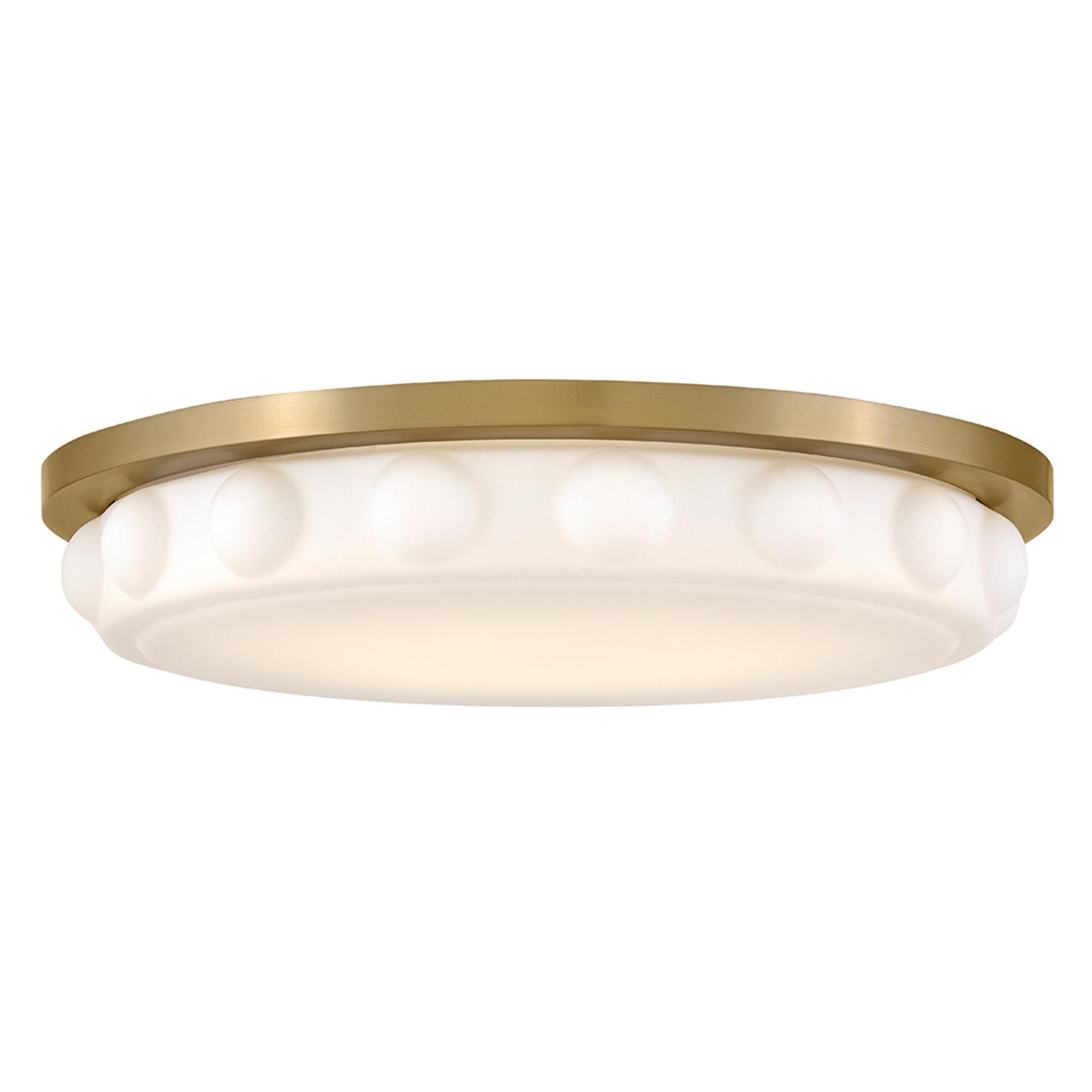 Shown in Lacquered Brass finish and Etched Opal glass