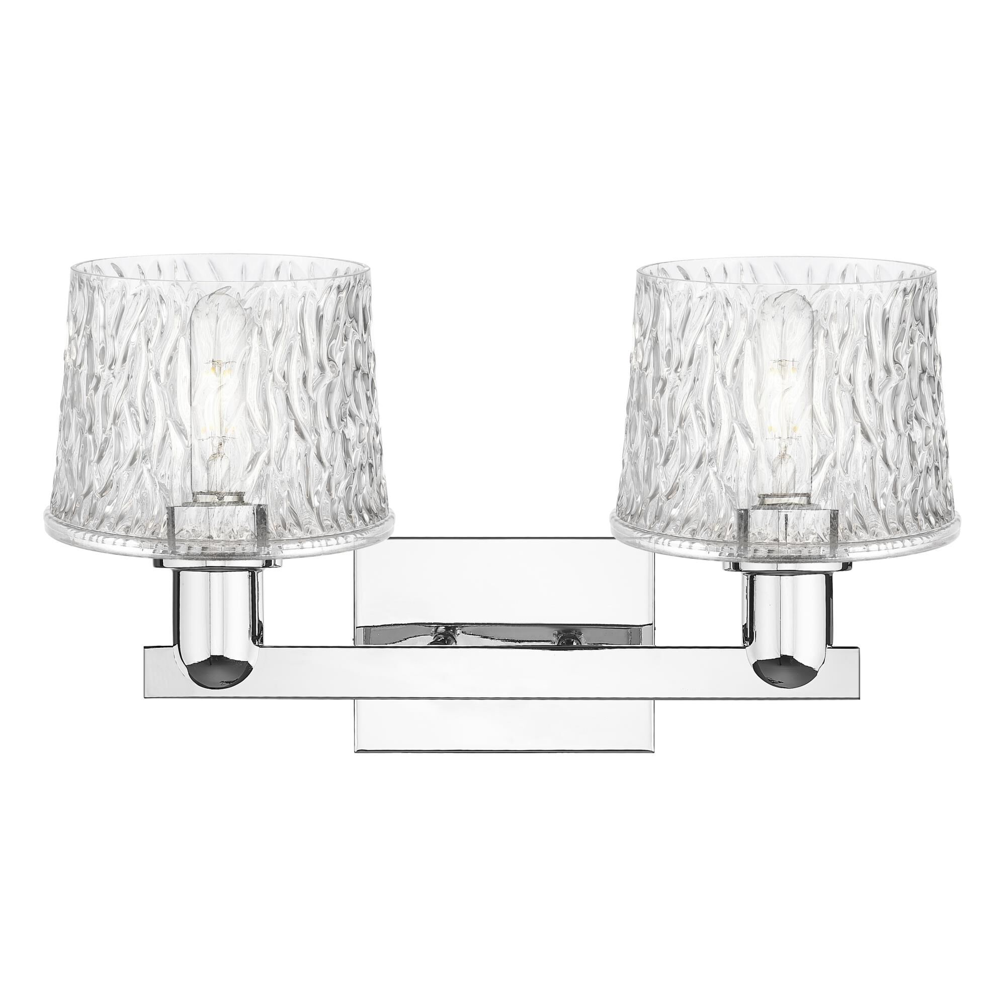 Shown in Polished Chrome finish and Clear glass