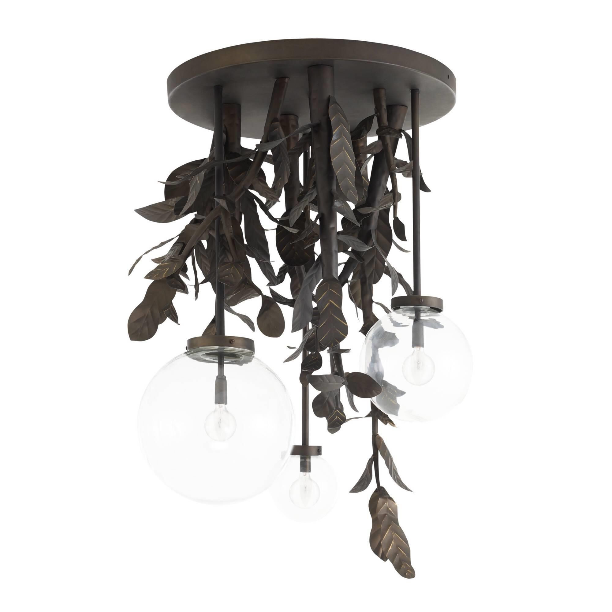 Shown in Bronze finish and Clear glass