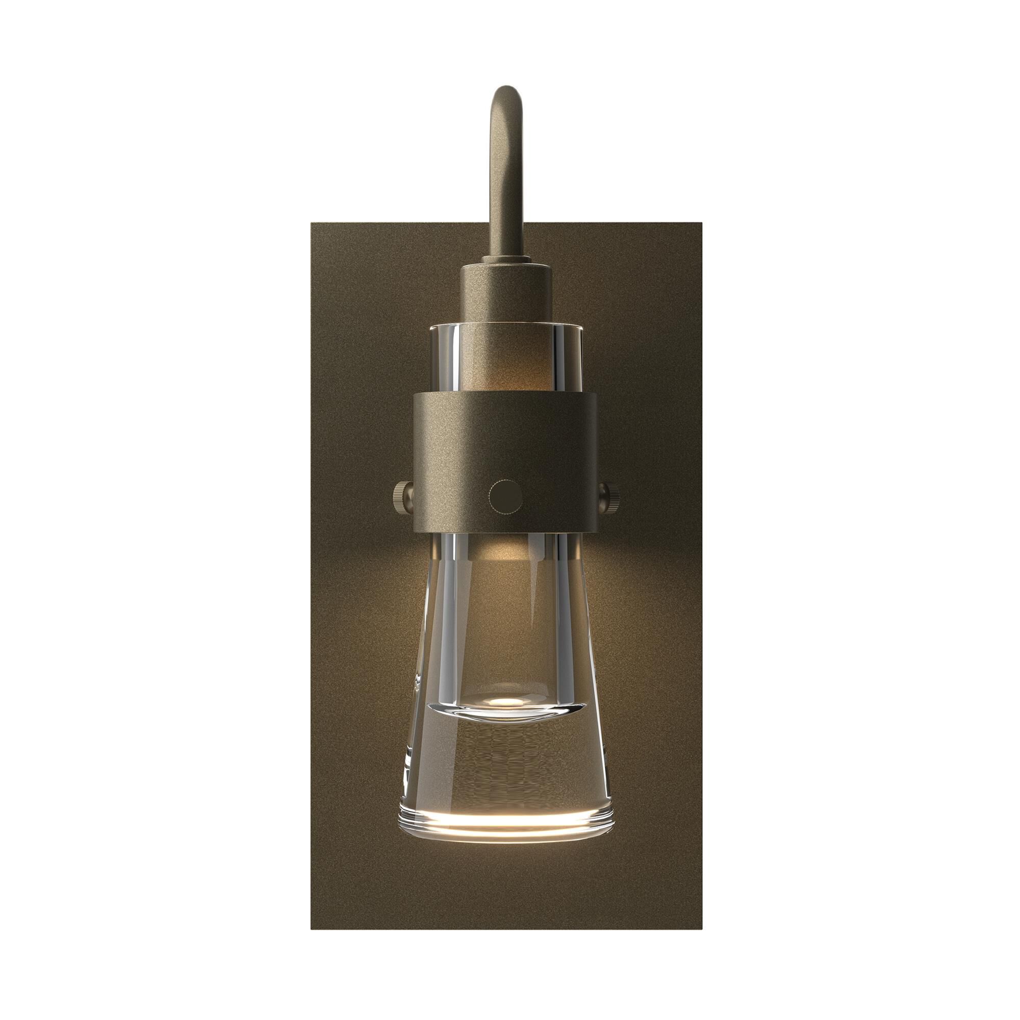 Shown in Soft Gold finish and Clear  glass