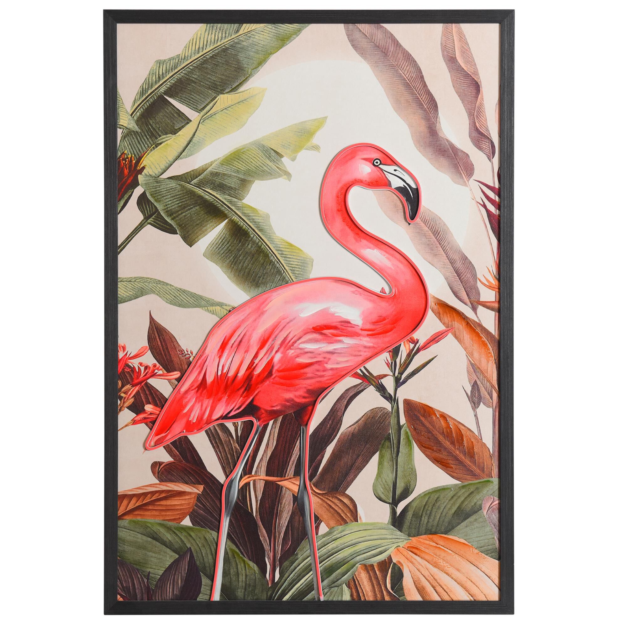 Neon Flamingo 33 Inch Alternative Wall Art by Stylecraft