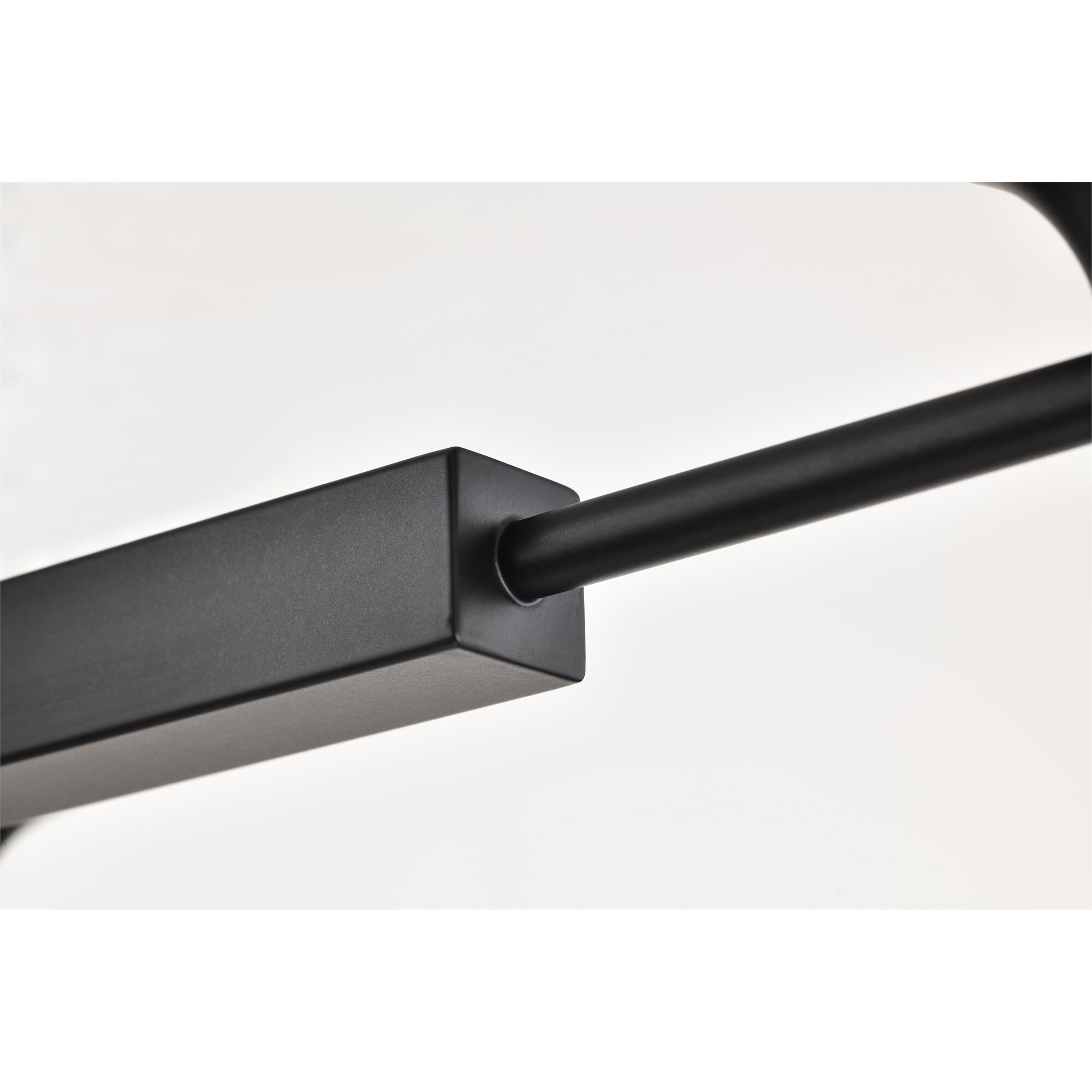 Shown in Matte Black finish and Frosted Ribbed glass