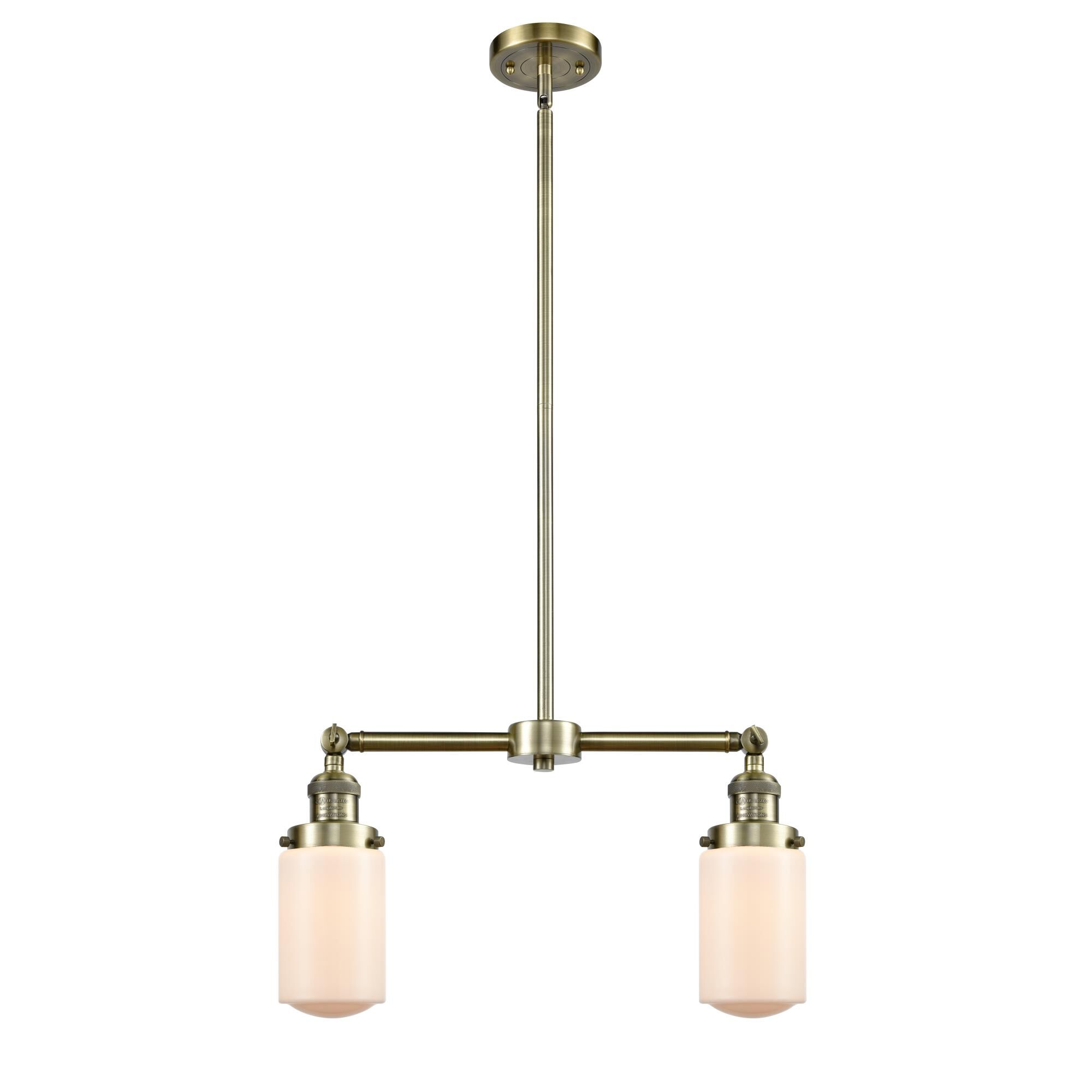 Shown in Antique Brass finish and Schoolhouse glass and Glass shade