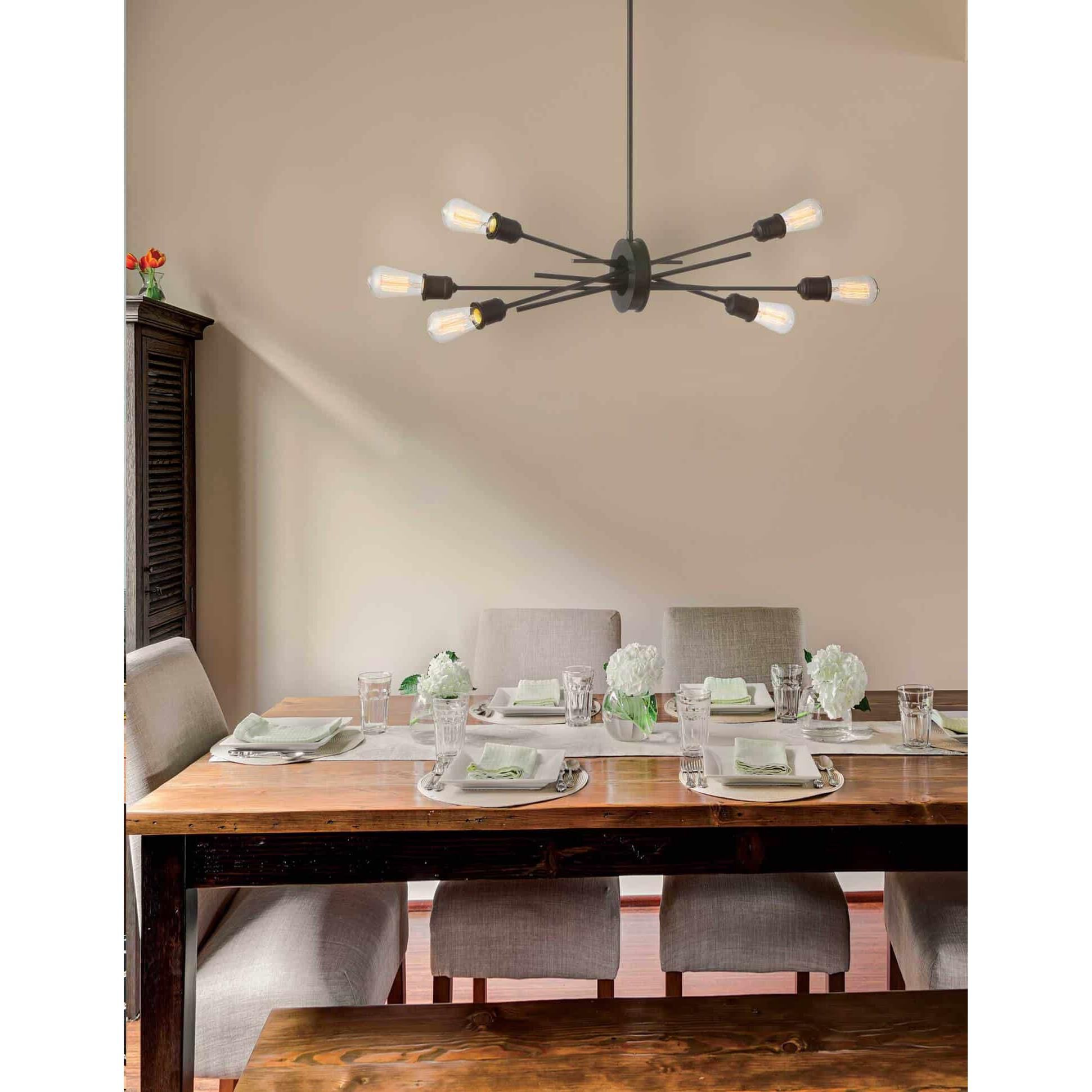 Nebraska 32 Inch 6 Light LED Linear Suspension Light by Dainolite