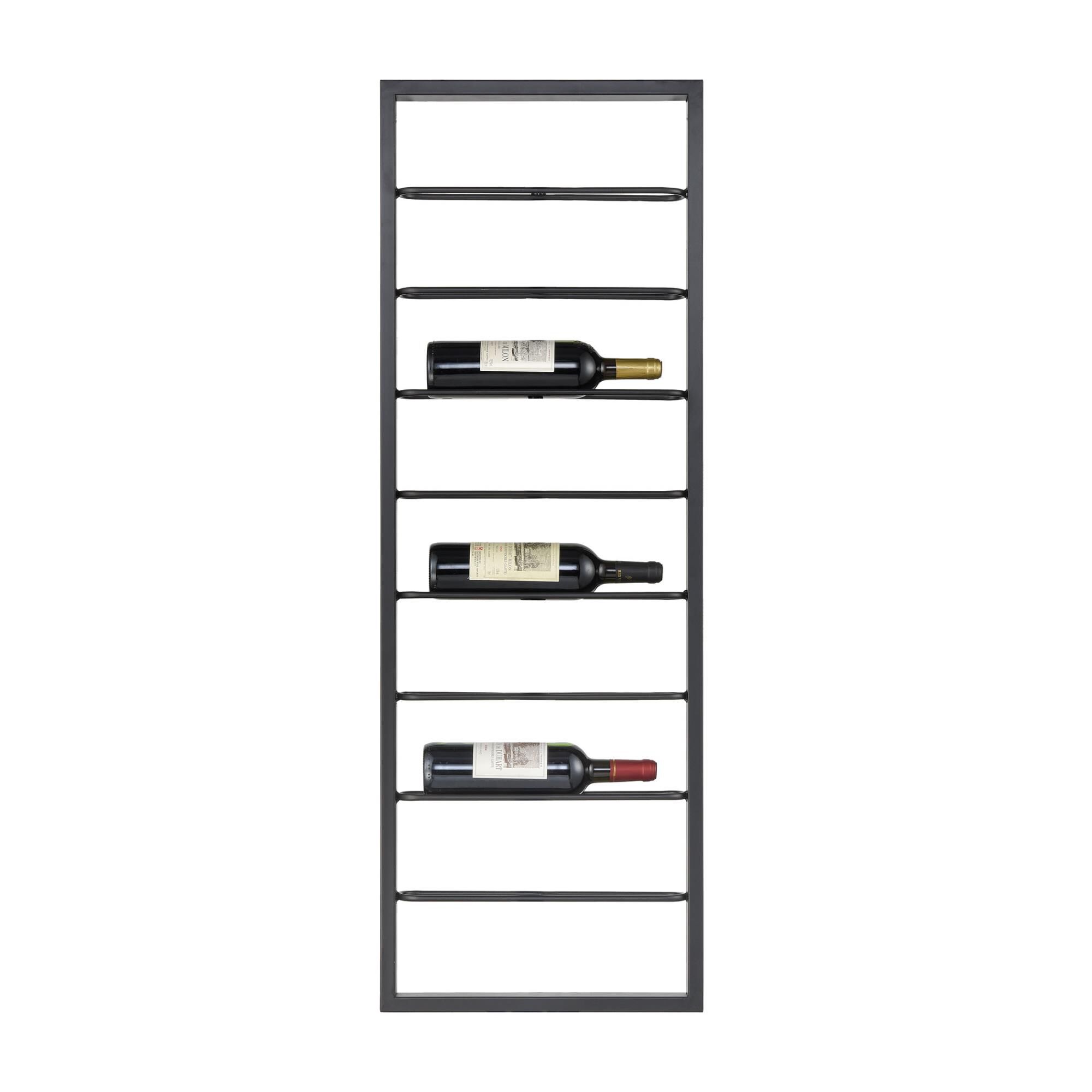Wavertree Hanging Wine Rack in Black - Horizontal Wine Rack by ELK Home