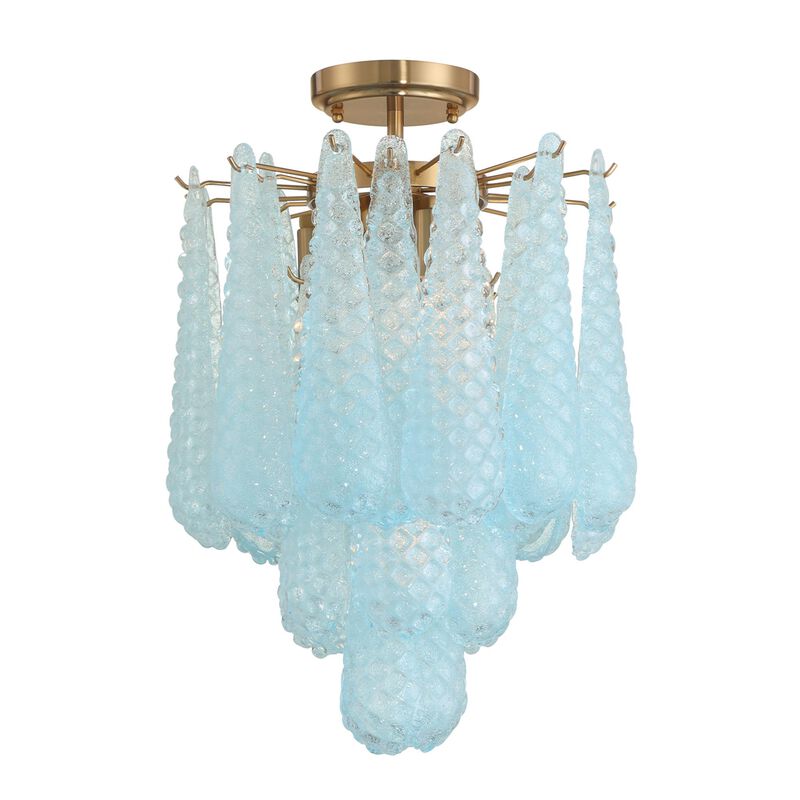 Ollie 14 Inch 4 Light Semi Flush Mount by Crystorama