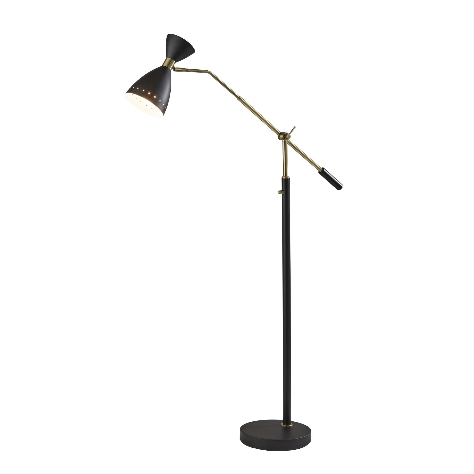 Shown in Black W. Antique Brass finish
