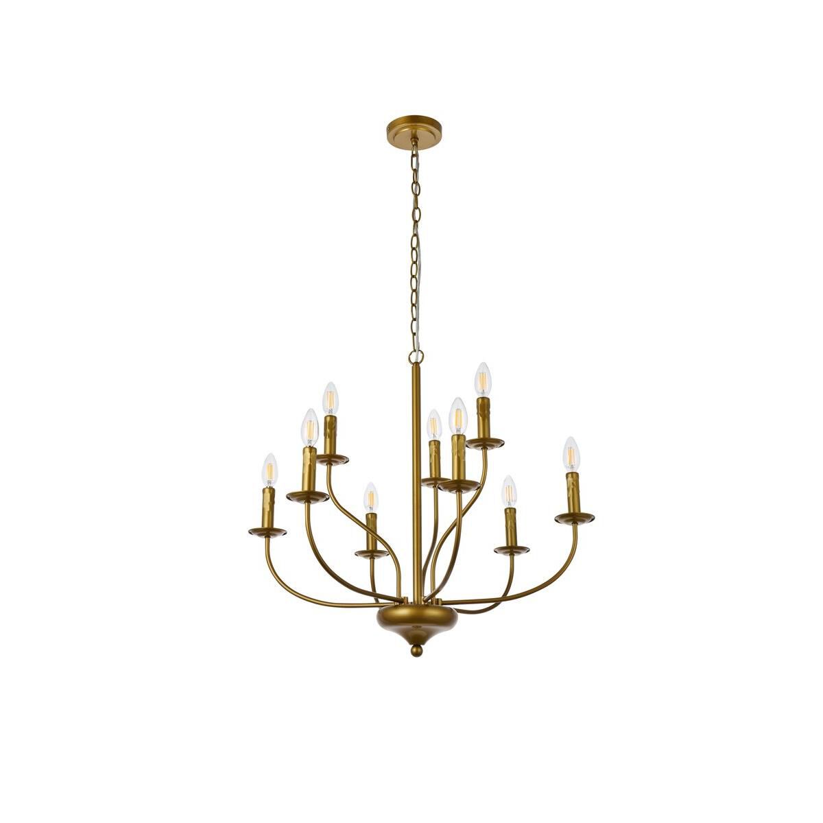 Westley 28 Inch 9 Light Chandelier by Elegant Lighting