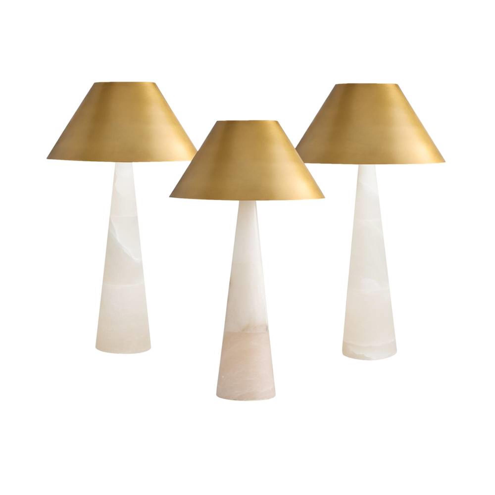 Shown in Alabaster and Brass finish