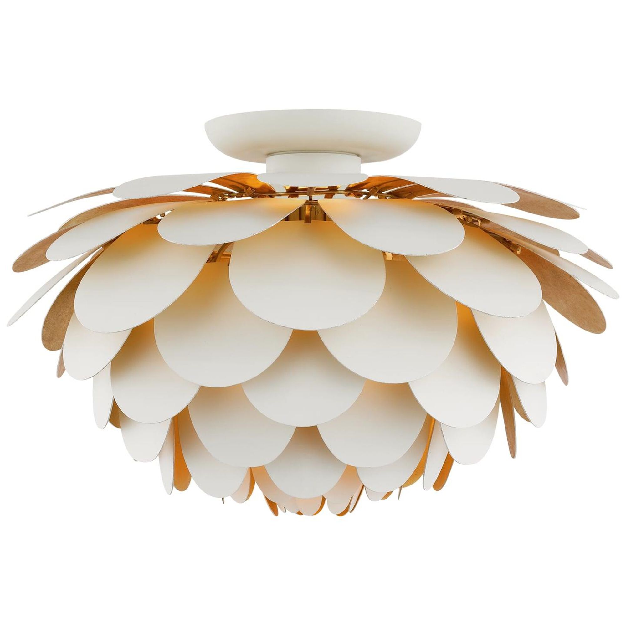 Shown in White and Gild finish