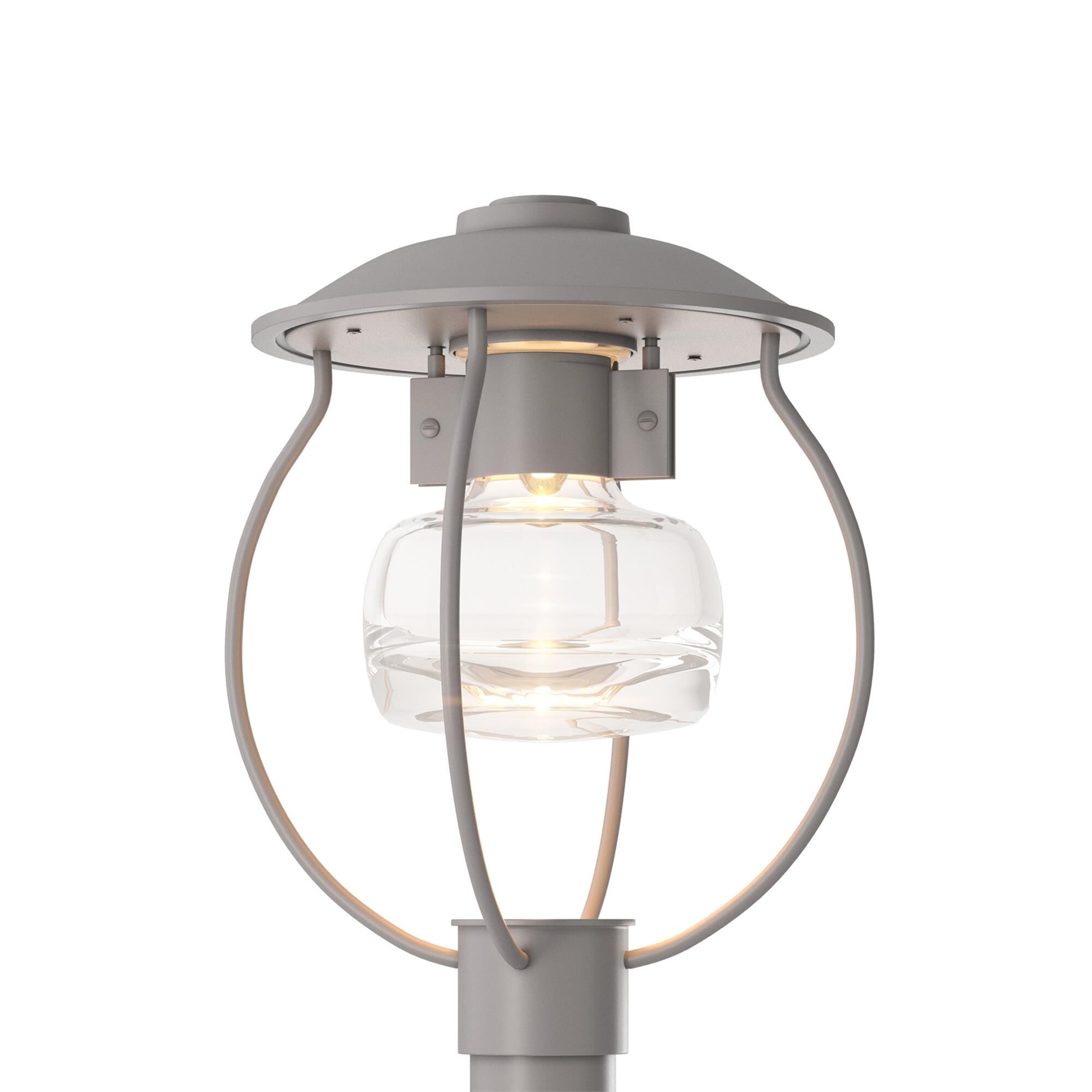 Shown in Coastal Burnished Steel finish and Clear glass