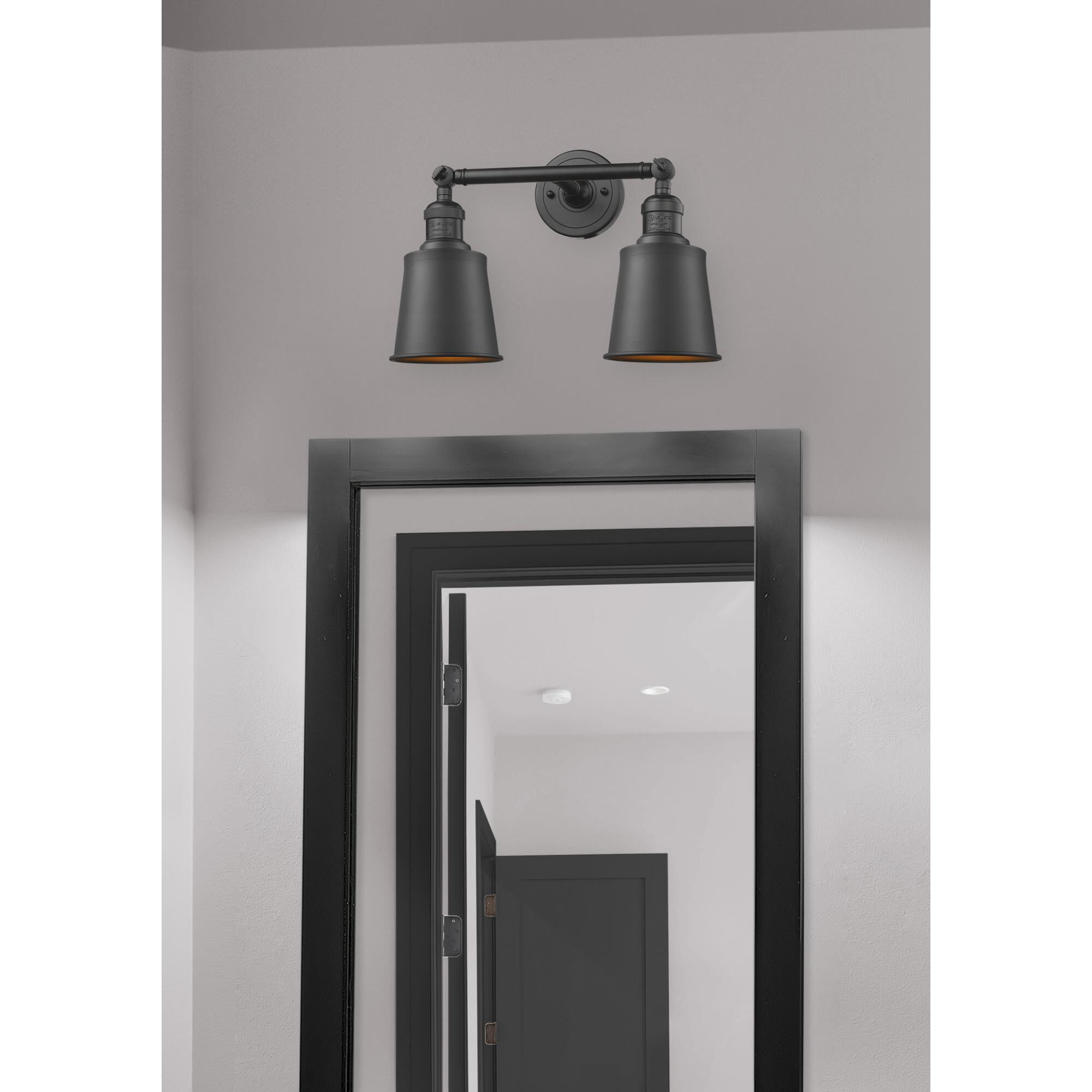 Shown in Oil Rubbed Bronze finish and Oil Rubbed Bronze shade