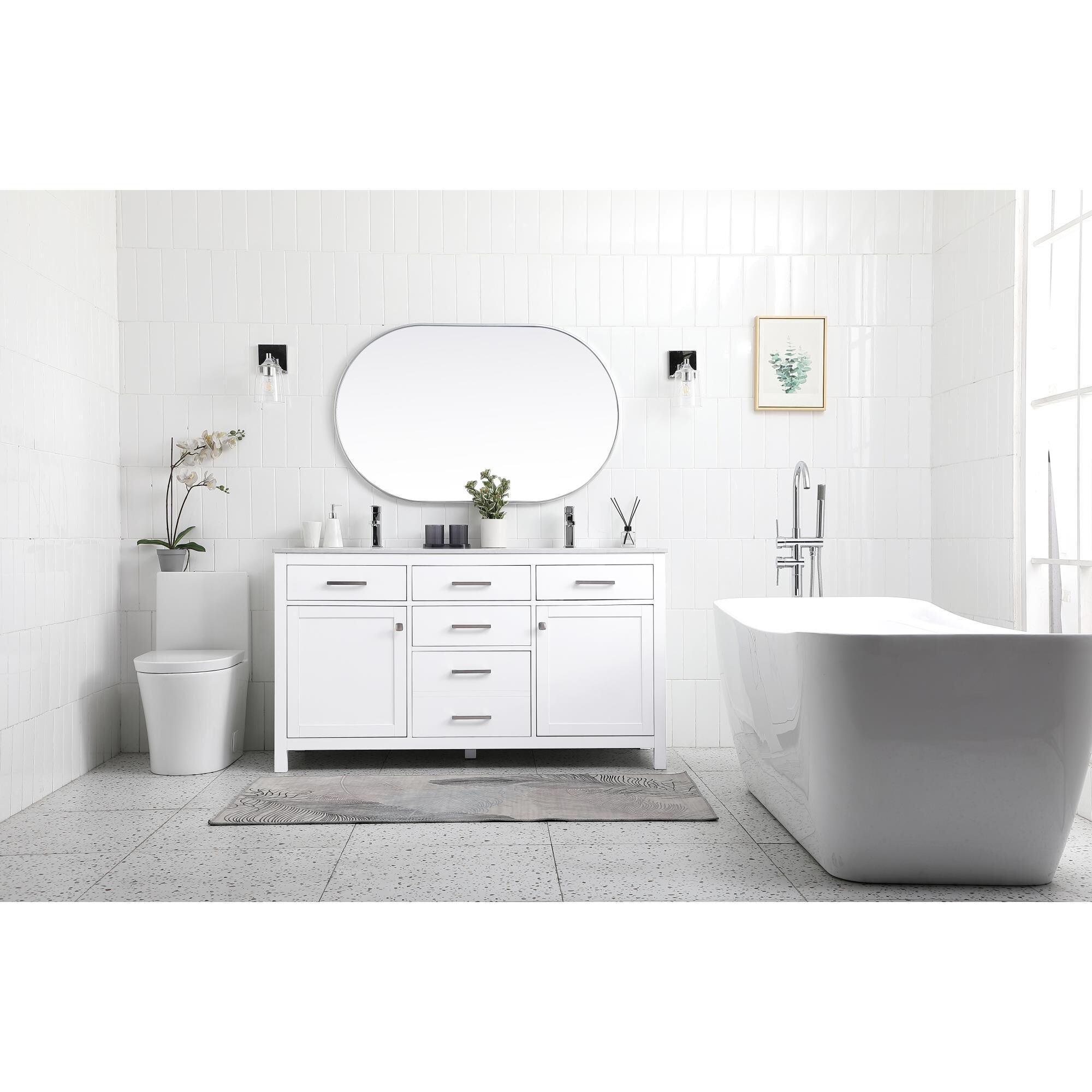 Lewis 60 Inch Bath Vanity by Elegant Decor
