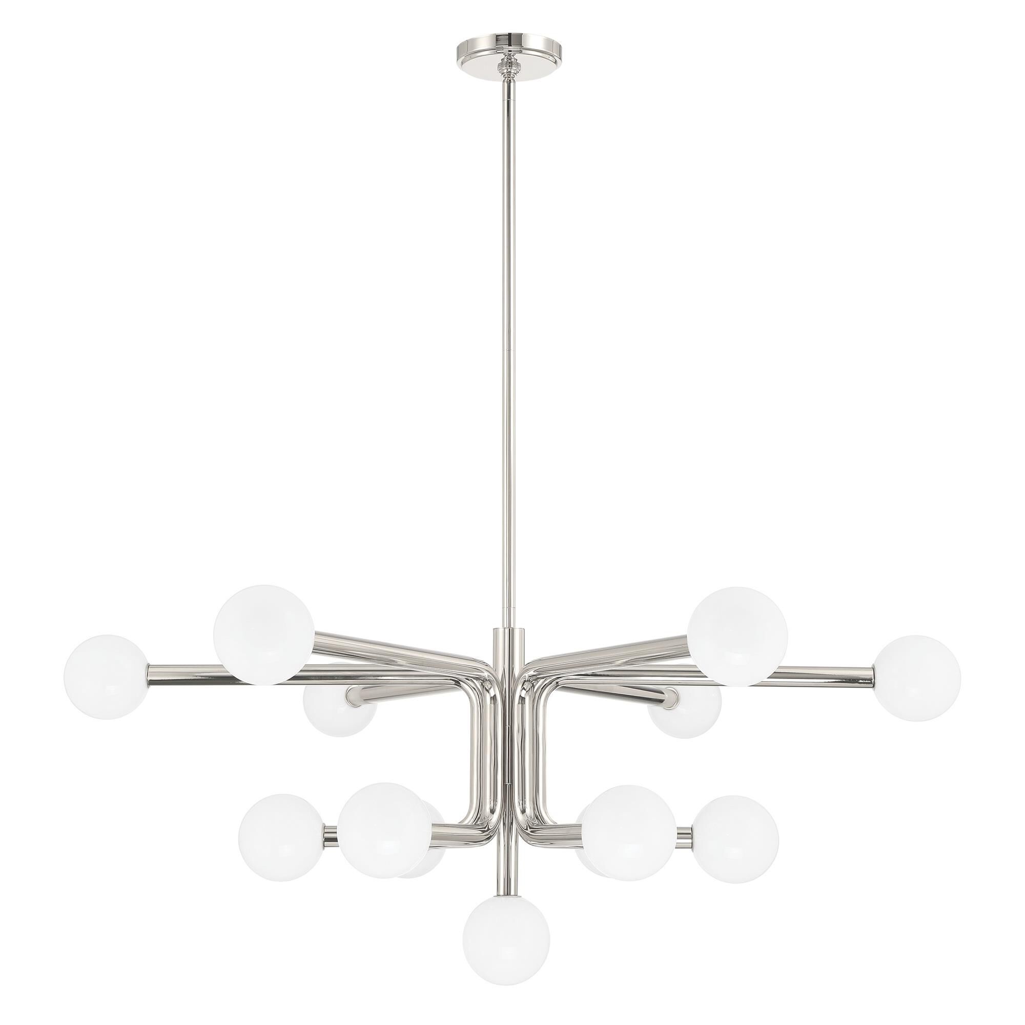 Shown in Polished Nickel finish and Opal glass