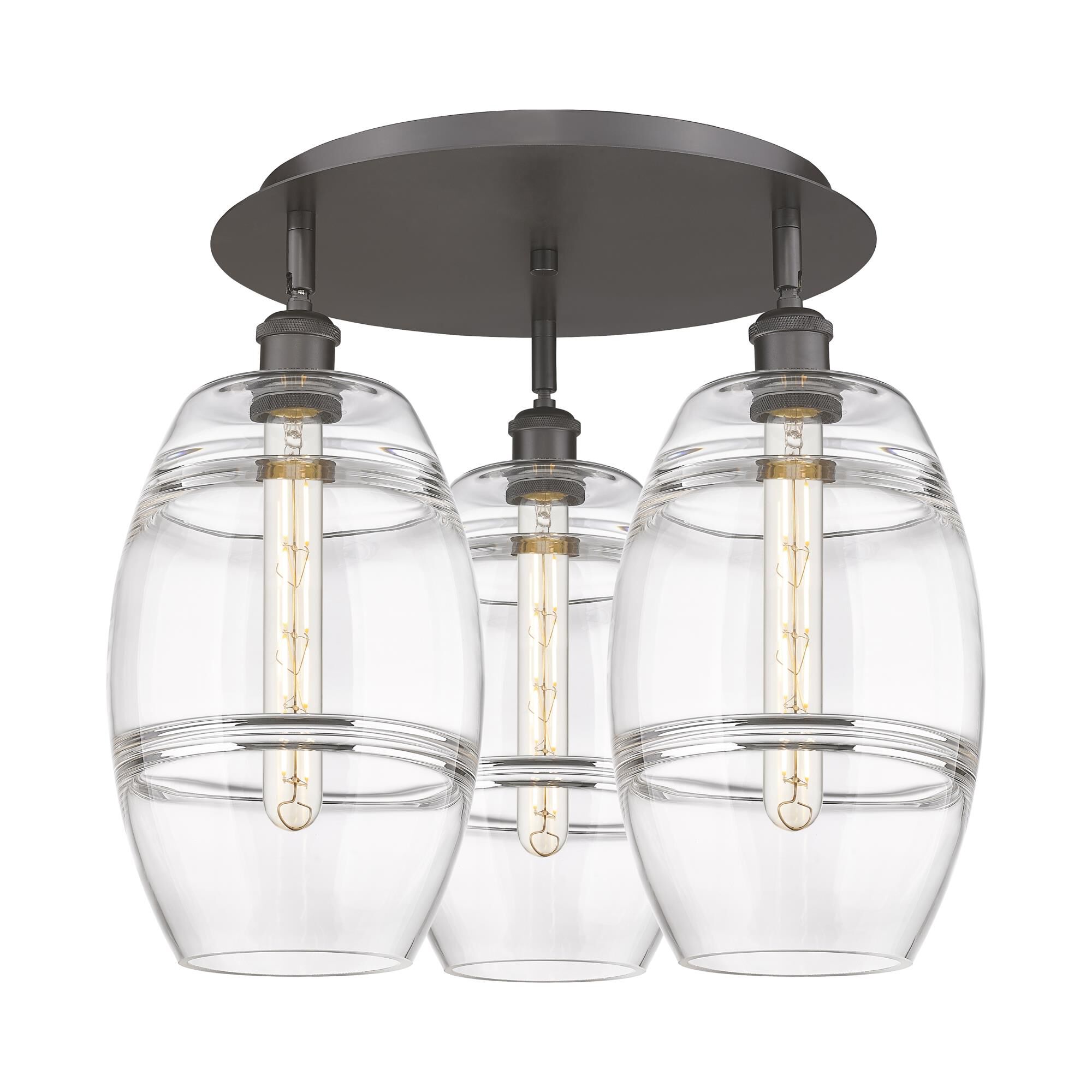 Shown in Oil Rubbed Bronze finish and Clear glass