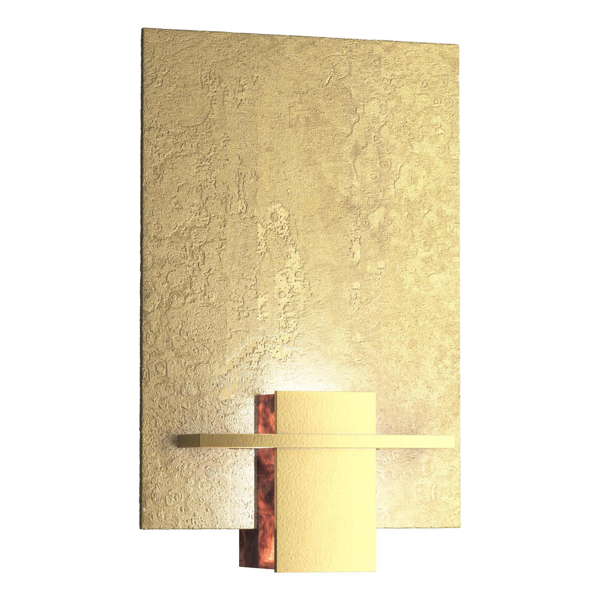 Shown in Modern Brass finish and Topaz glass