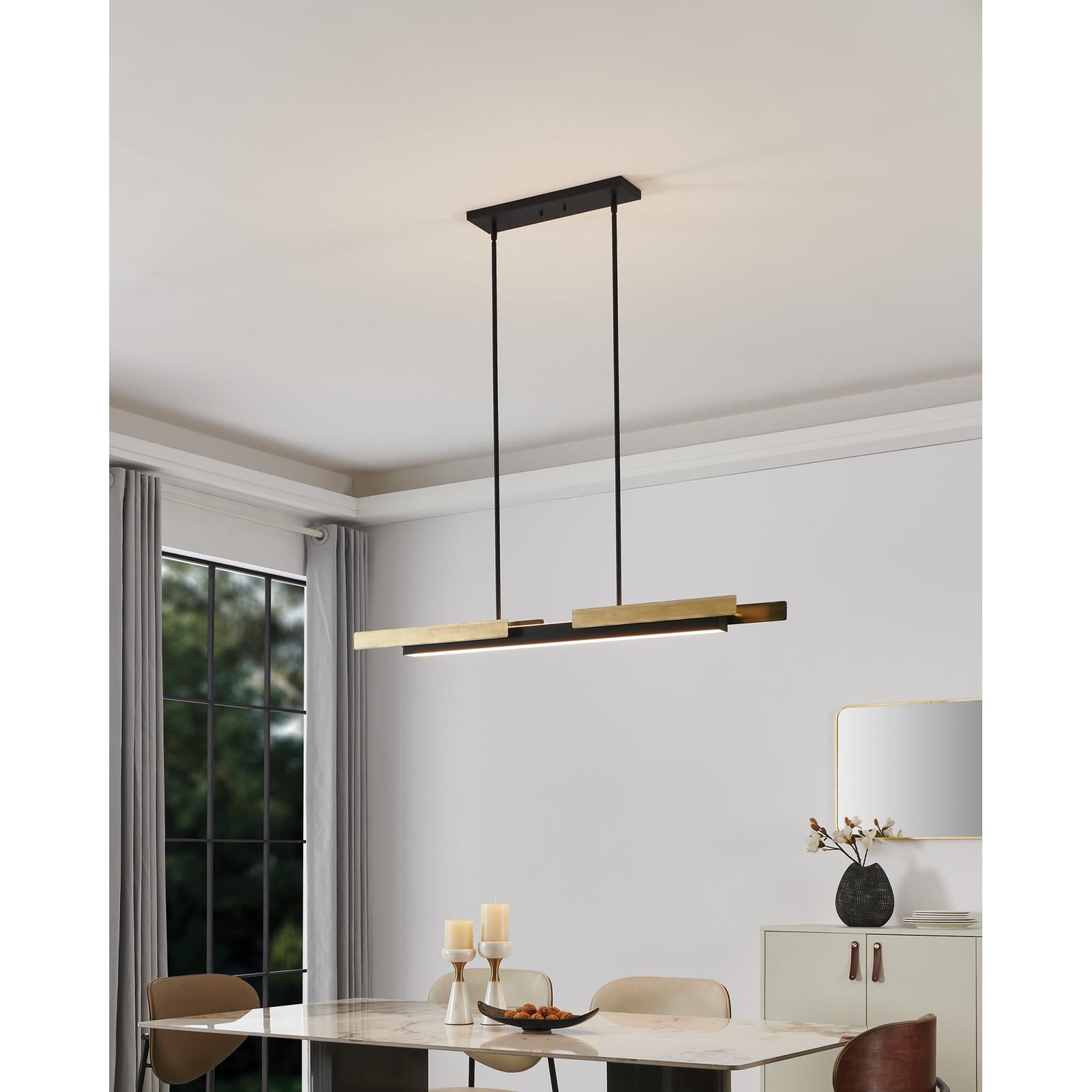 Shown in Matte Black finish and White shade