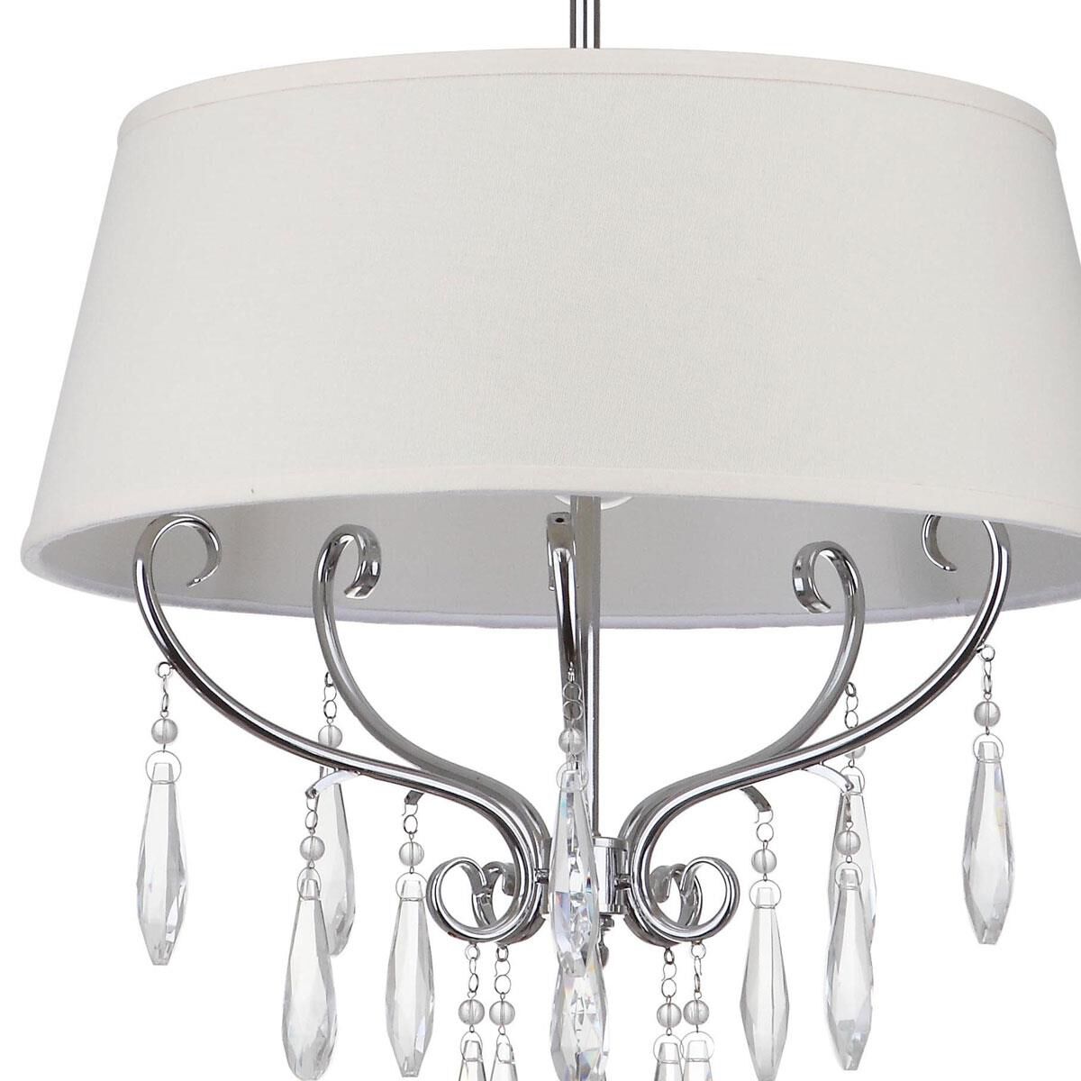 Shown in Chrome finish and Beige Opaque Cotton shade
