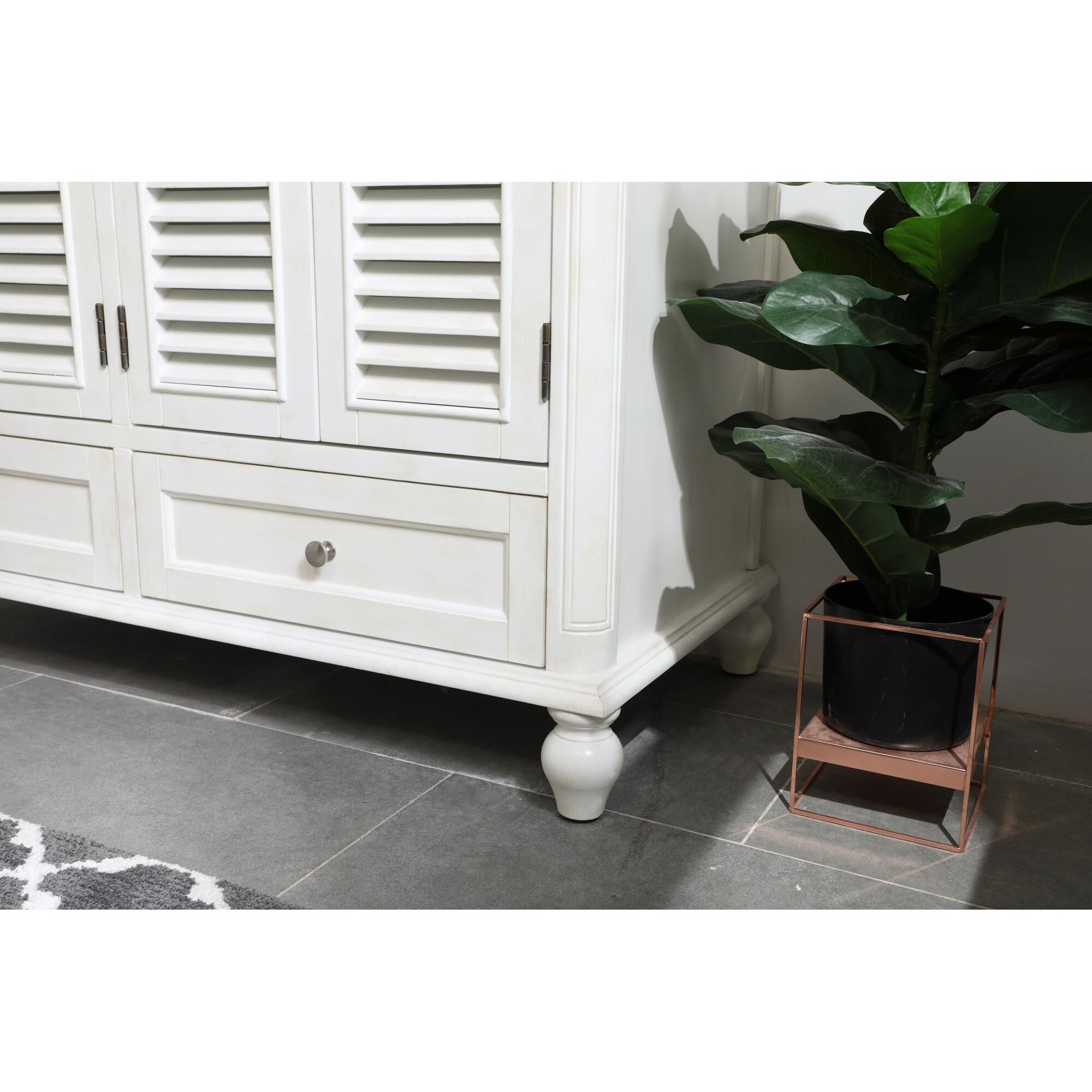 Shown in Antique White finish