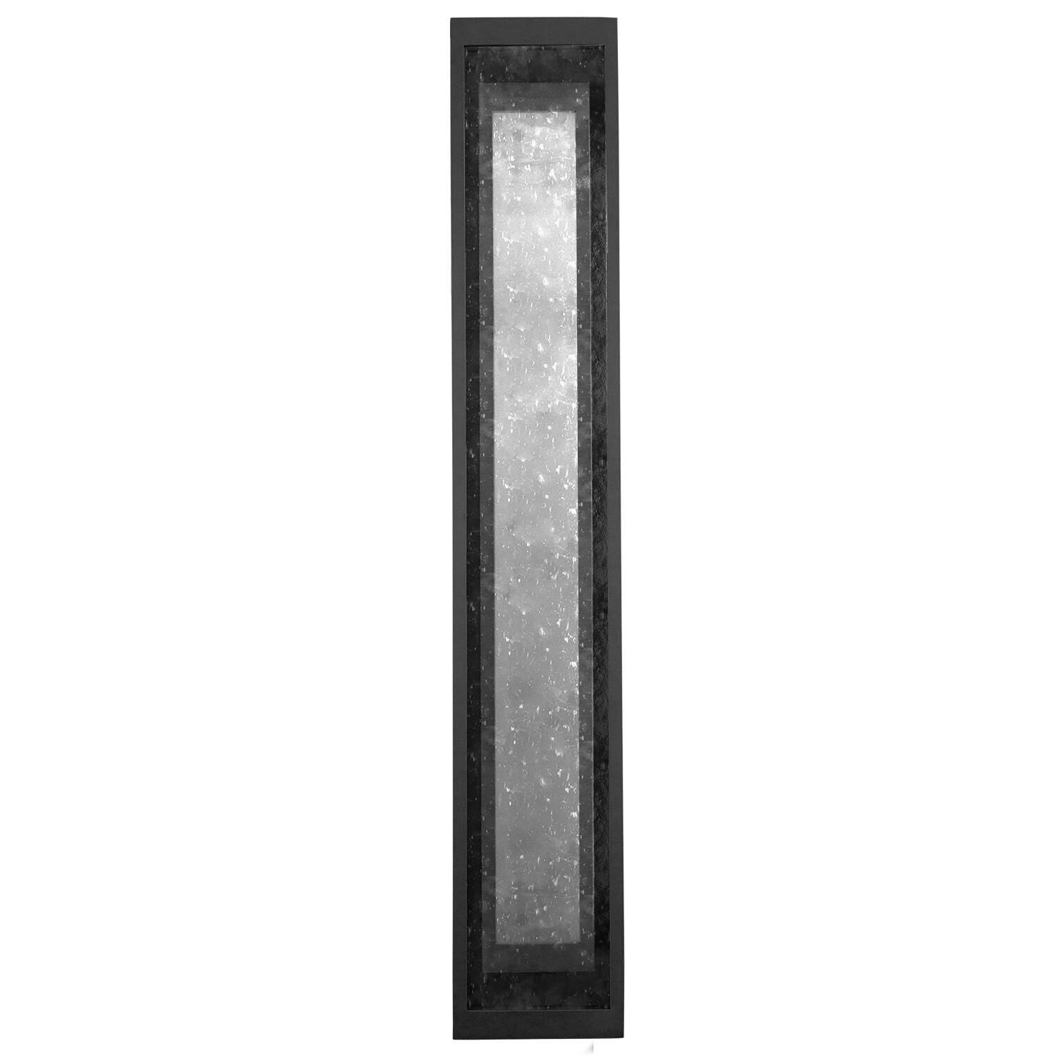 Shown in Textured Black finish and Clear Seeded and Frosted glass