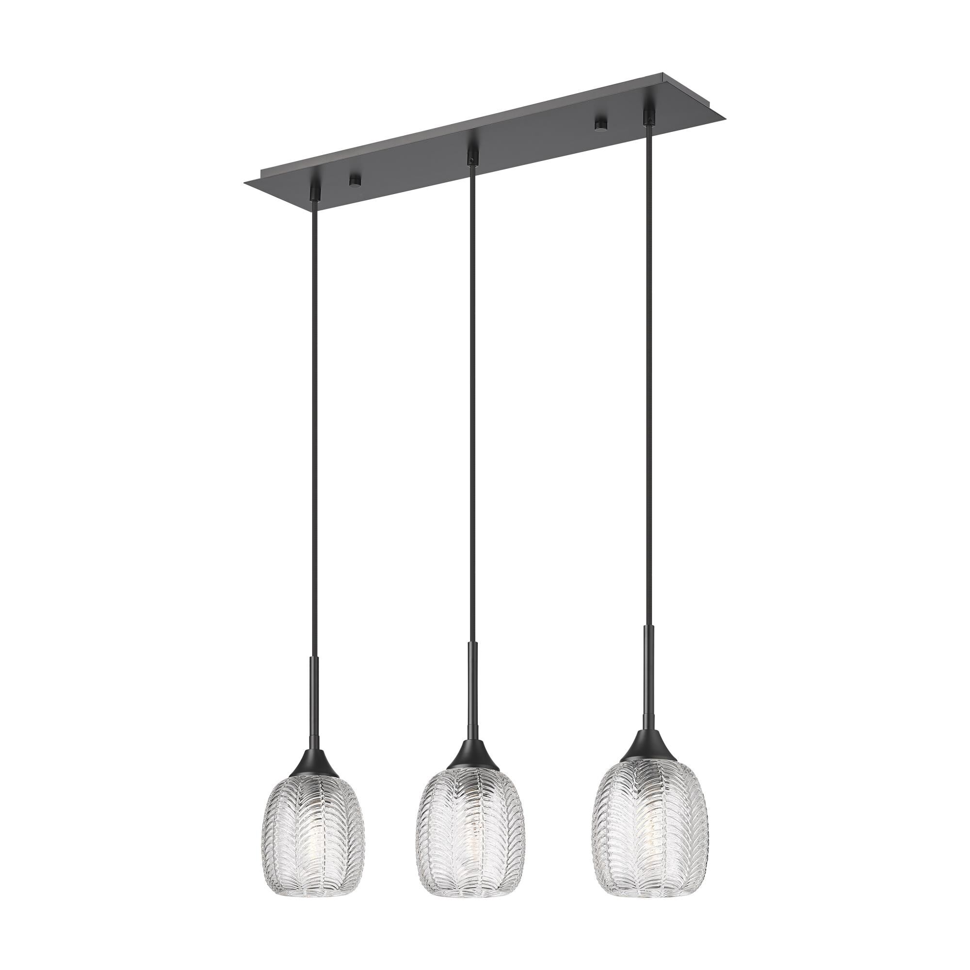 Shown in Matte Black finish and Clear shade