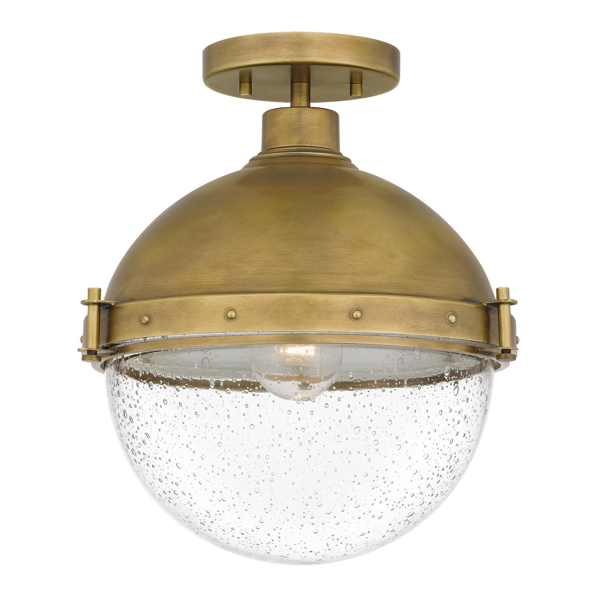 Perrine 12 Inch 1 Light Semi Flush Mount by Quoizel