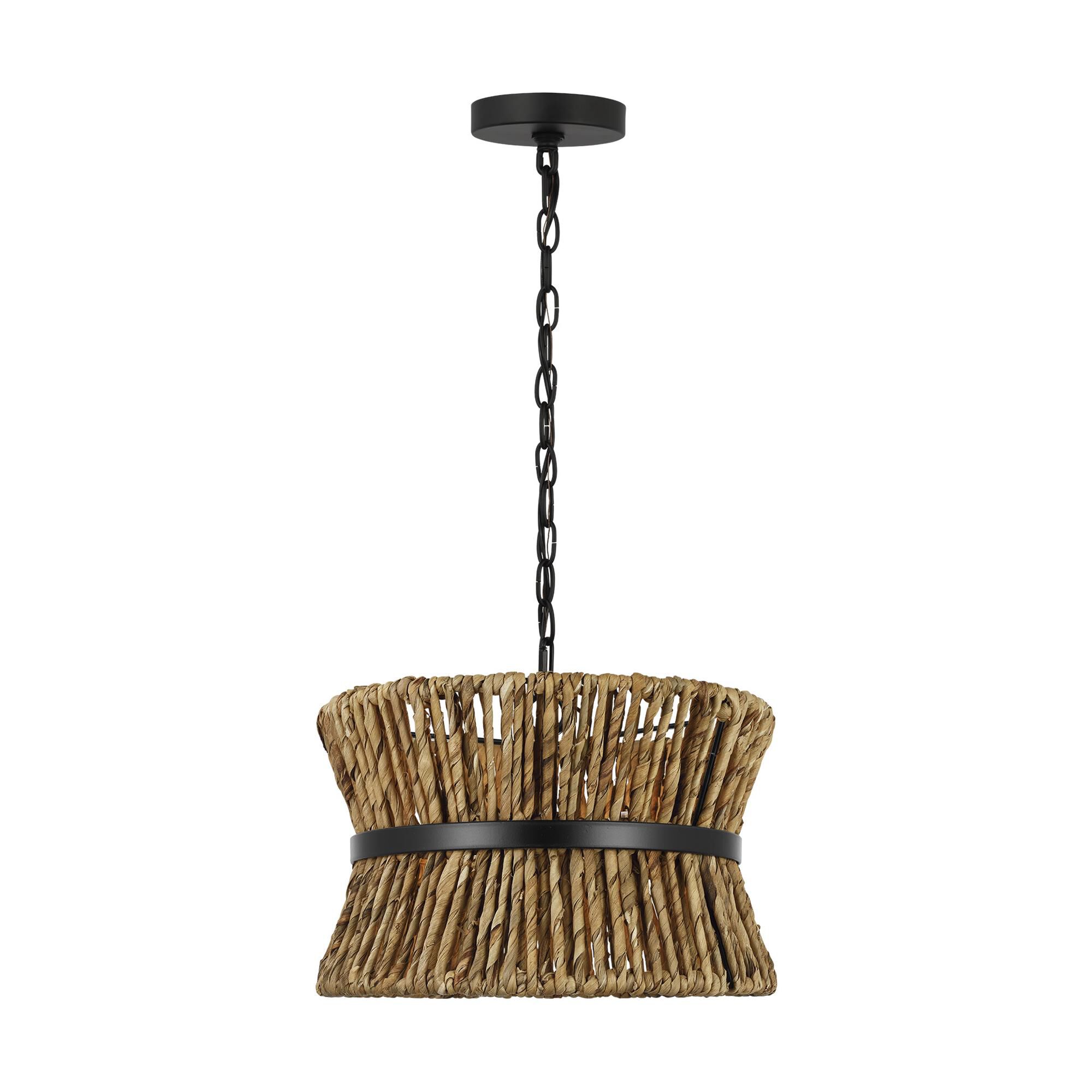 Shown in Midnight Black finish and Natural Abaca Rope shade
