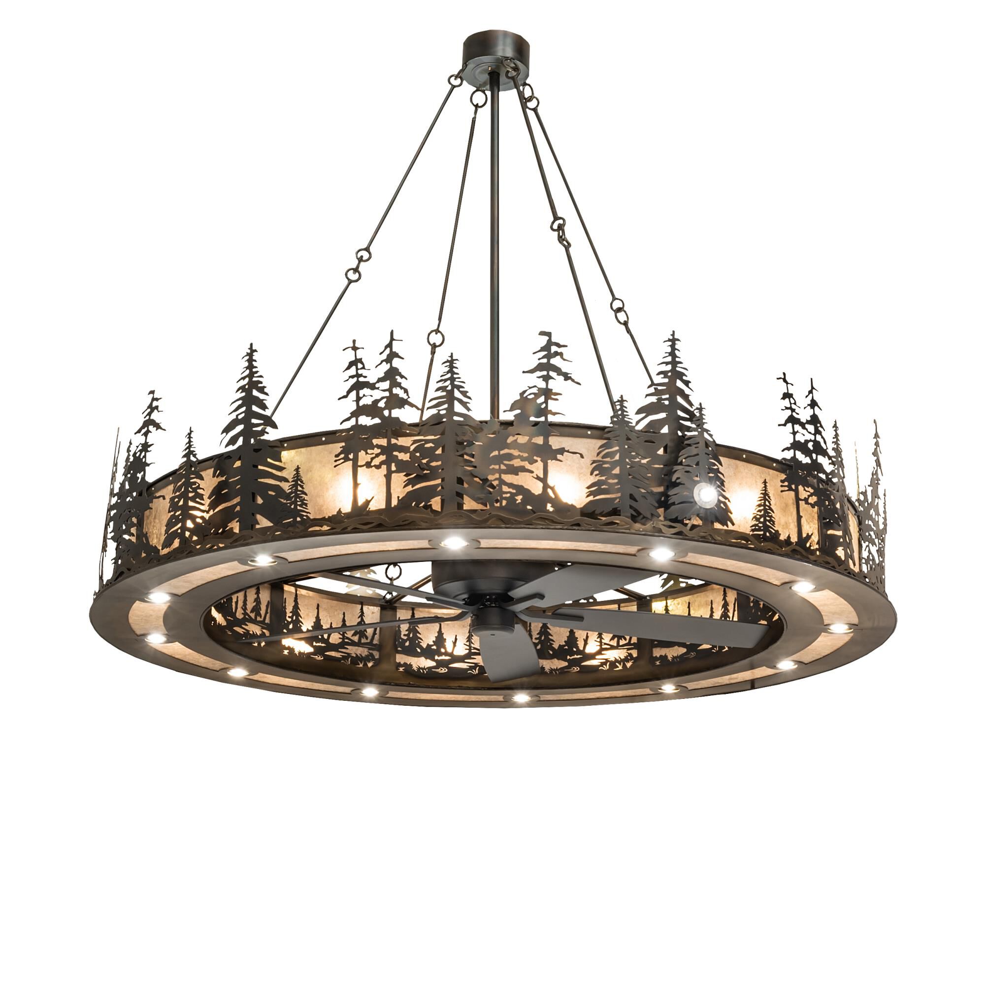 Tall Pines 72 Inch 3 Light Chandelier by Meyda Lighting