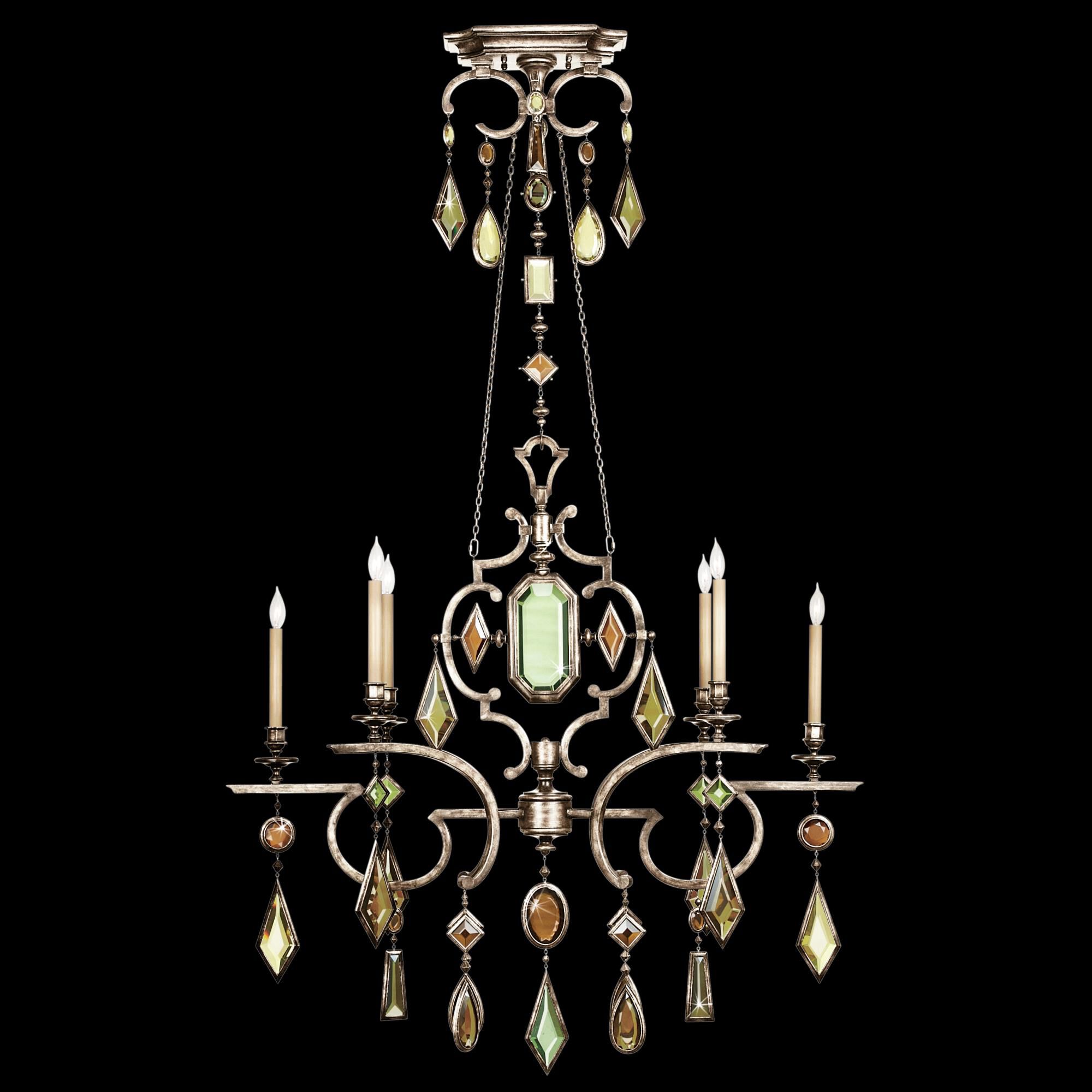 Shown in Silver finish and True crystal and False glass